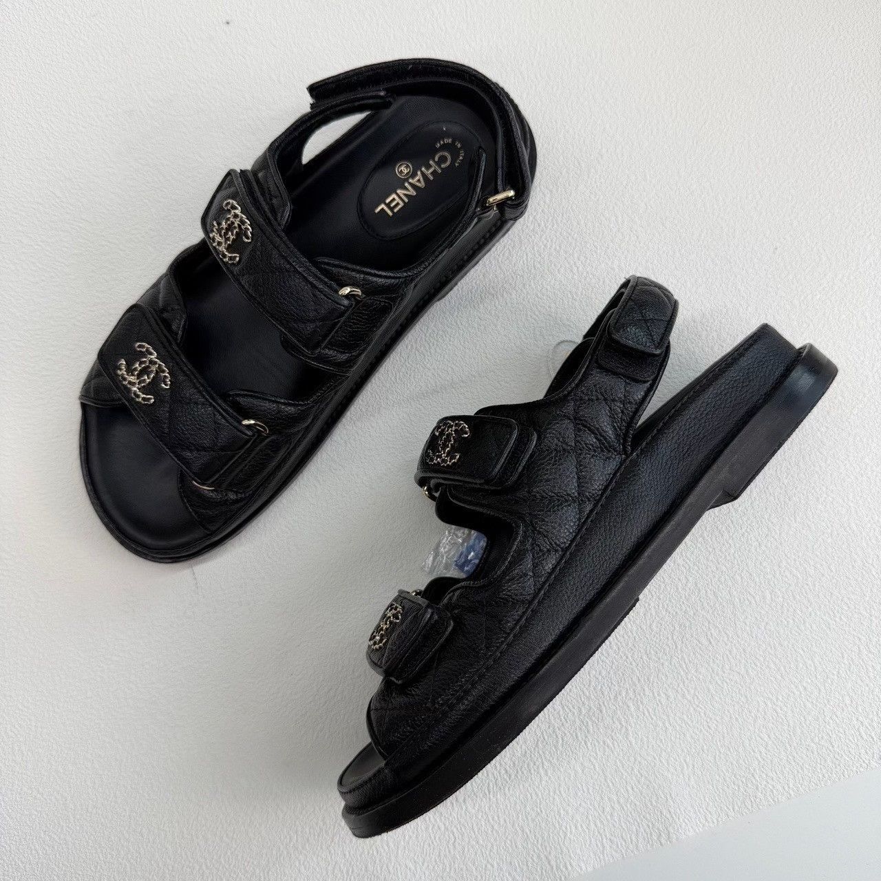 Chanel Chanel Black Sandals us_6 Women Size US 6 / IT 36 - 7 Thumbnail