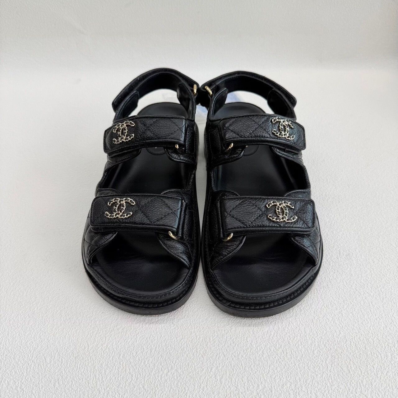 Chanel Chanel Black Sandals us_6 Women Size US 6 / IT 36 - 2 Thumbnail