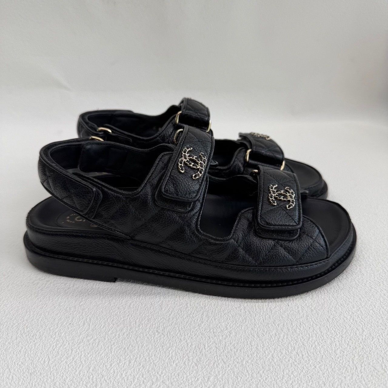 Chanel Chanel Black Sandals us_6 Women Size US 6 / IT 36 - 4 Thumbnail