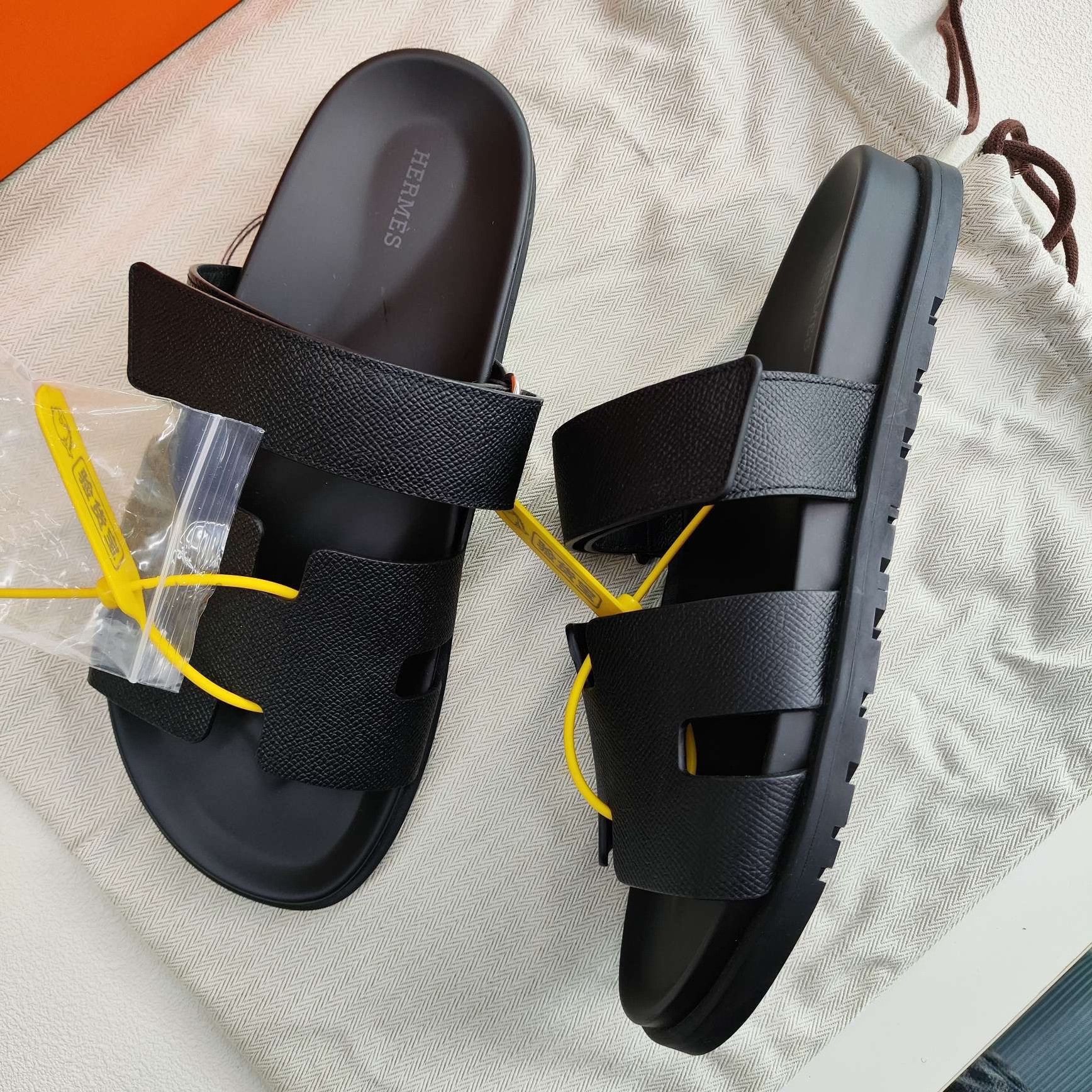 Hermes Hermes Leather Black Sandals 9 Men Size US 9 / EU 42 - 8 Thumbnail