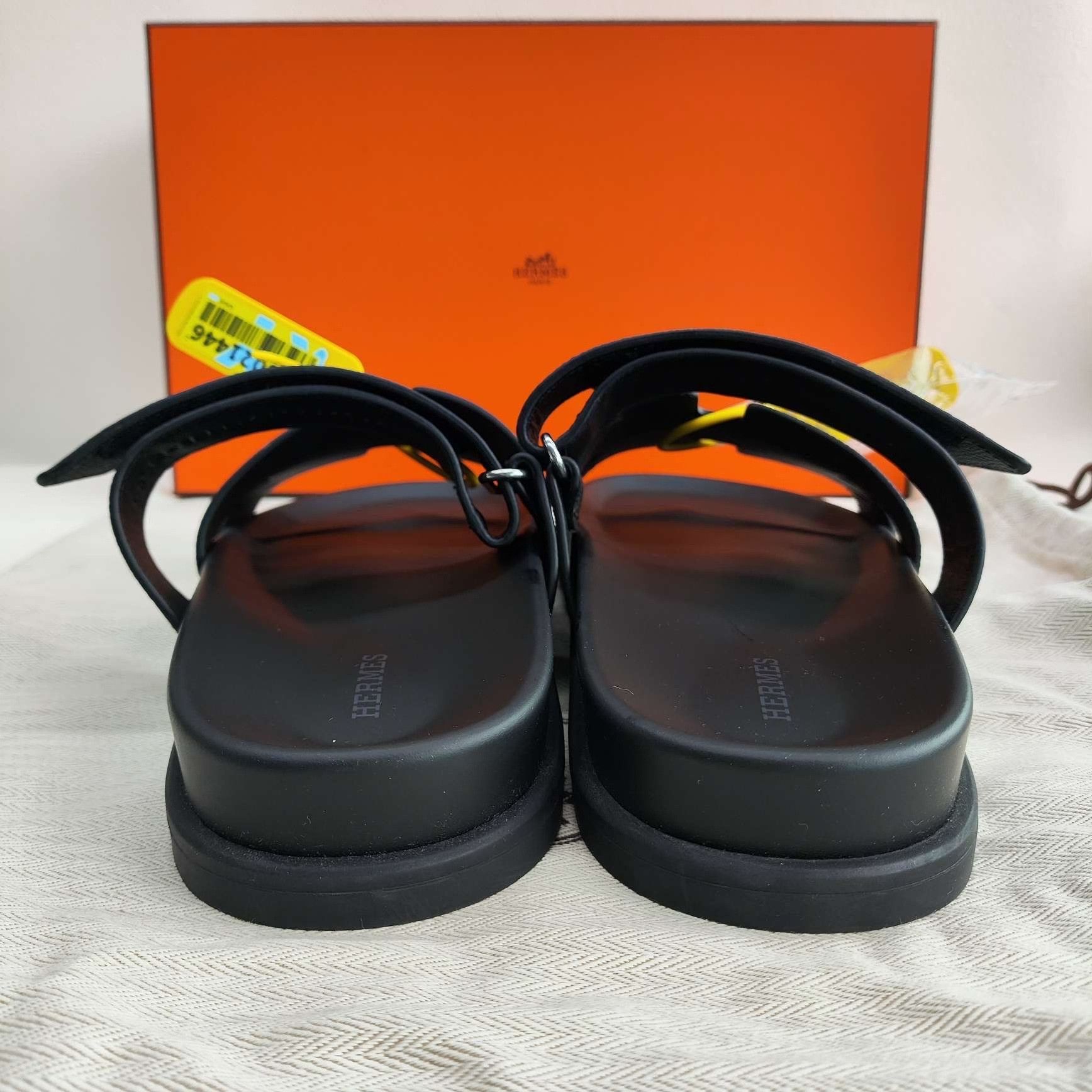 Hermes Hermes Leather Black Sandals 9 Men Size US 9 / EU 42 - 5 Thumbnail