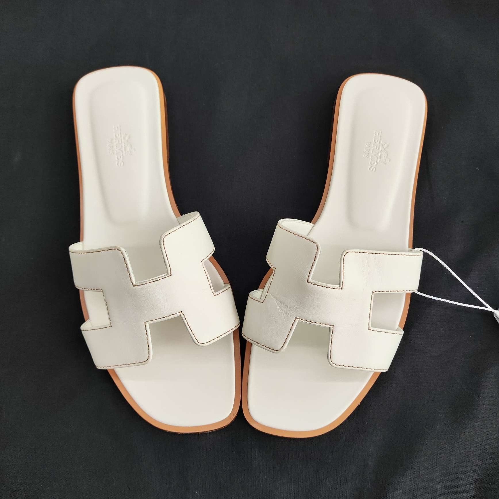 Hermes Hermes White Sandals us_6-5 Women Size US 6.5 / IT 36.5 - 9 Thumbnail