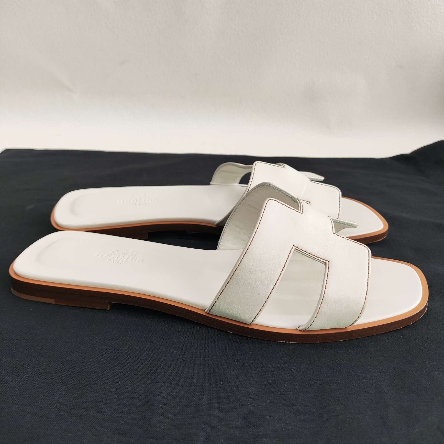Hermes Hermes White Sandals us_6-5 Women Size US 6.5 / IT 36.5 - 4 Thumbnail