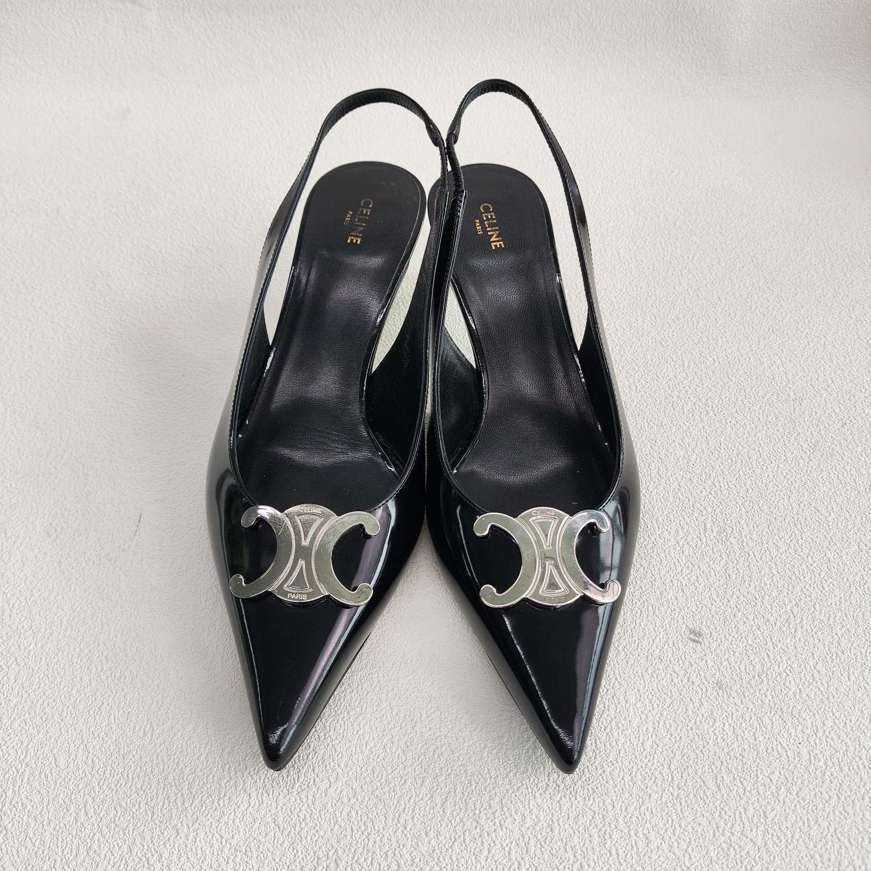 Celine Celine Patent Silver Sandals us_7-5 Women Size US 7.5 / IT 37.5 - 2 Thumbnail