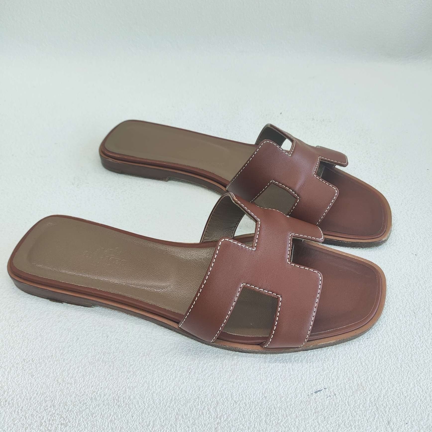 Hermes Hermes Brown Sandals us_6-5 Women Size US 6.5 / IT 36.5 - 4 Thumbnail