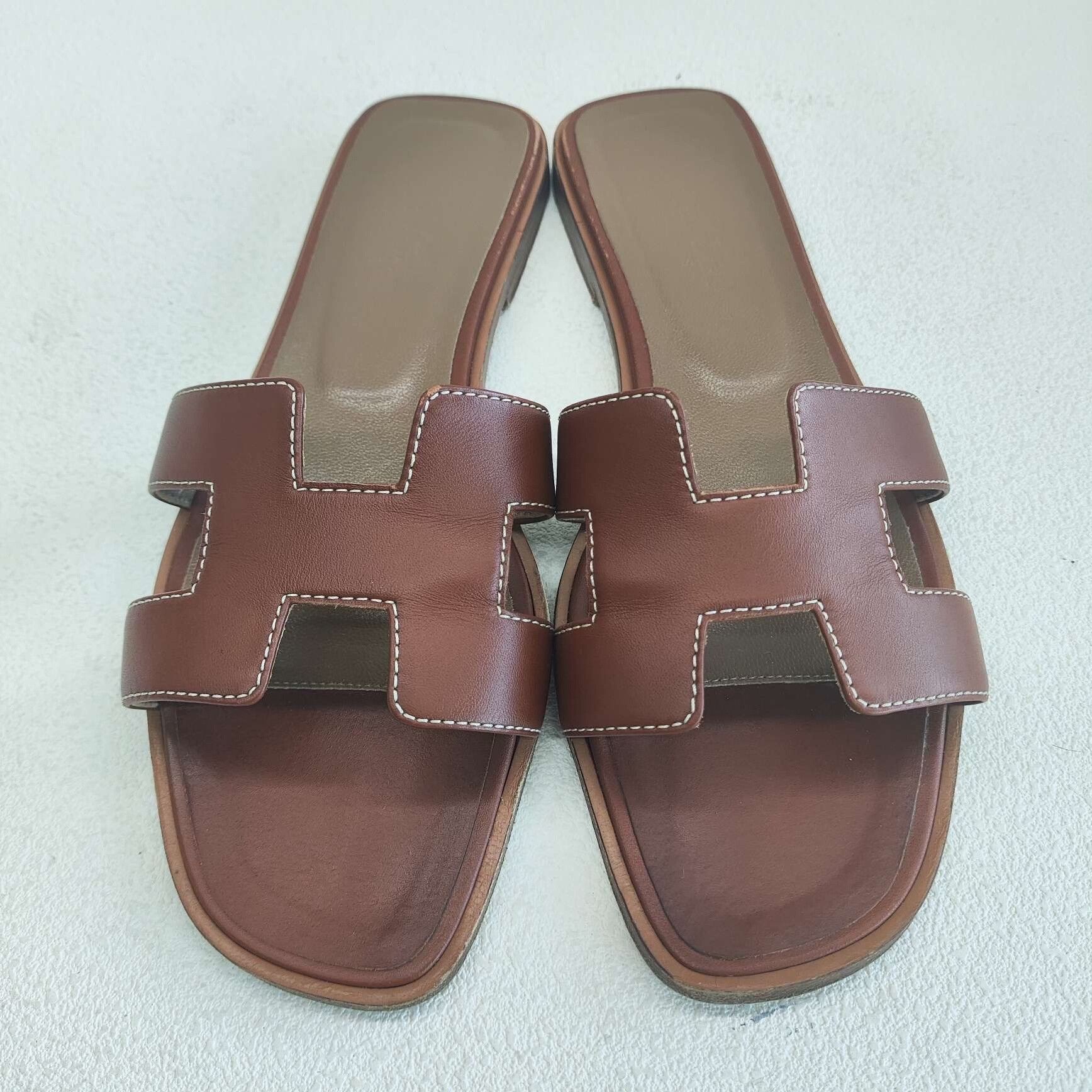Hermes Hermes Brown Sandals us_6-5 Women Size US 6.5 / IT 36.5 - 2 Thumbnail