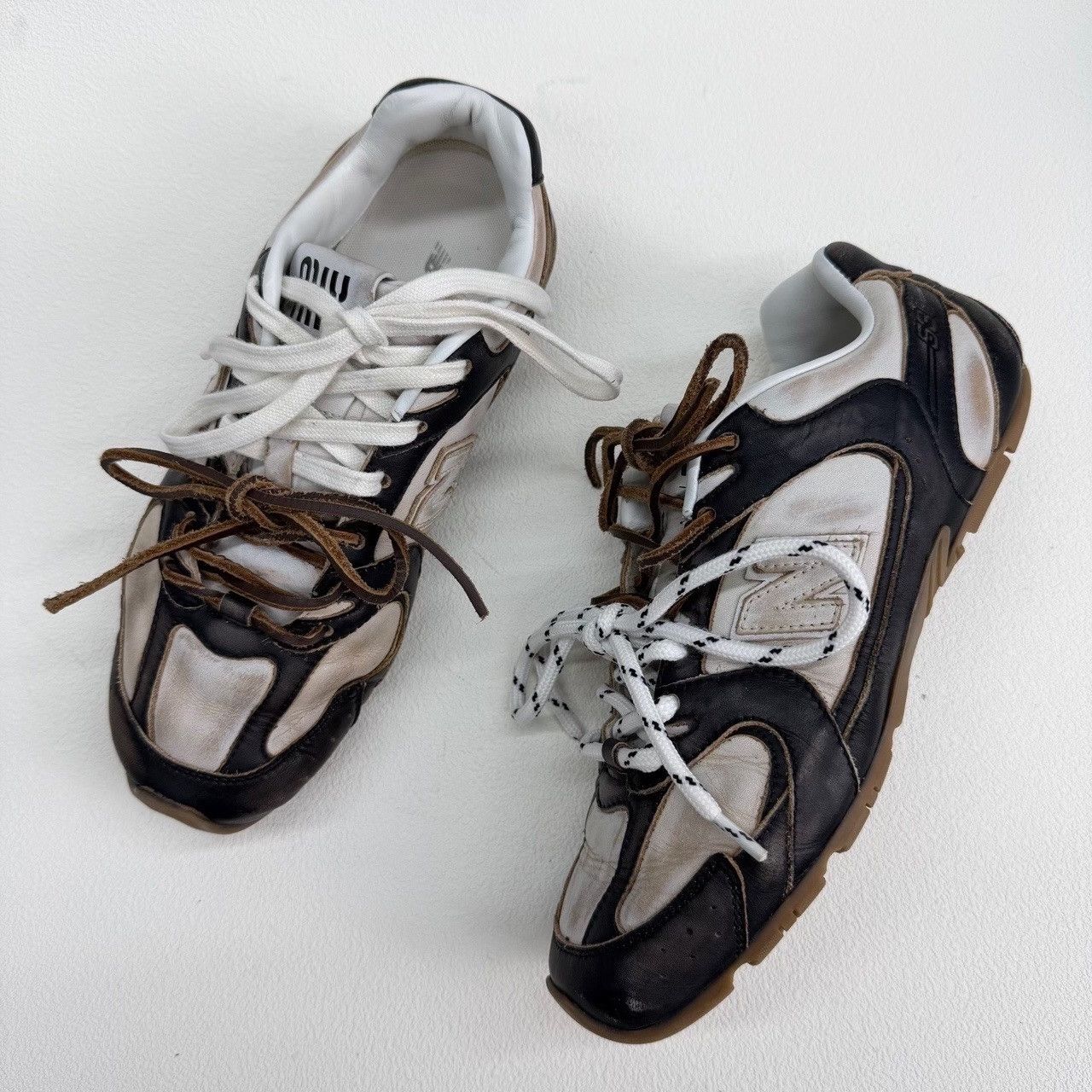 New Balance New Balance Leather Black Lowtop Sneakers us_6-5 Women Size US 6.5 / IT 36.5 - 8 Thumbnail