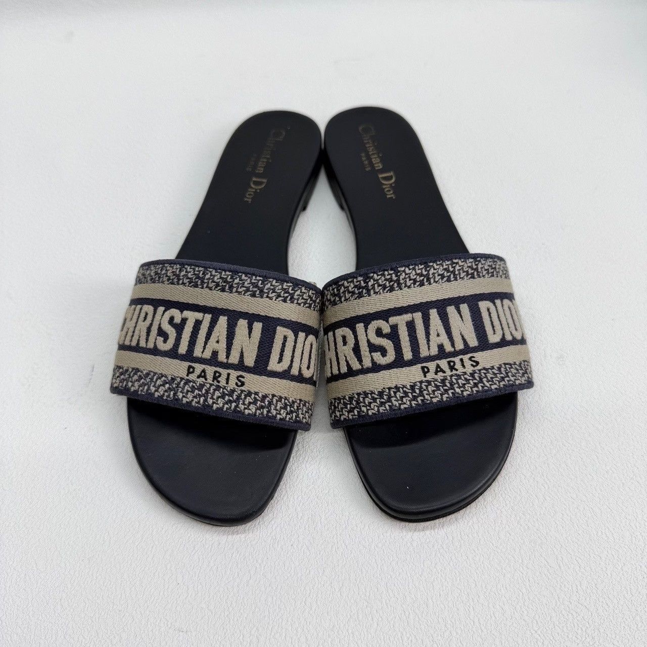 Dior Dior Canvas Printed Blue Sandals us_8-5 Women Size US 8.5 / IT 38.5 - 2 Thumbnail