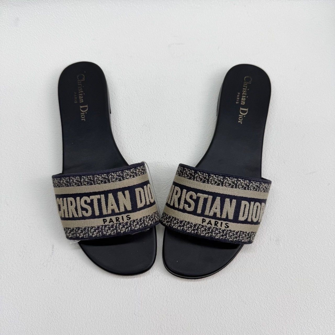 Dior Dior Canvas Printed Blue Sandals us_8-5 Women Size US 8.5 / IT 38.5 - 8 Thumbnail