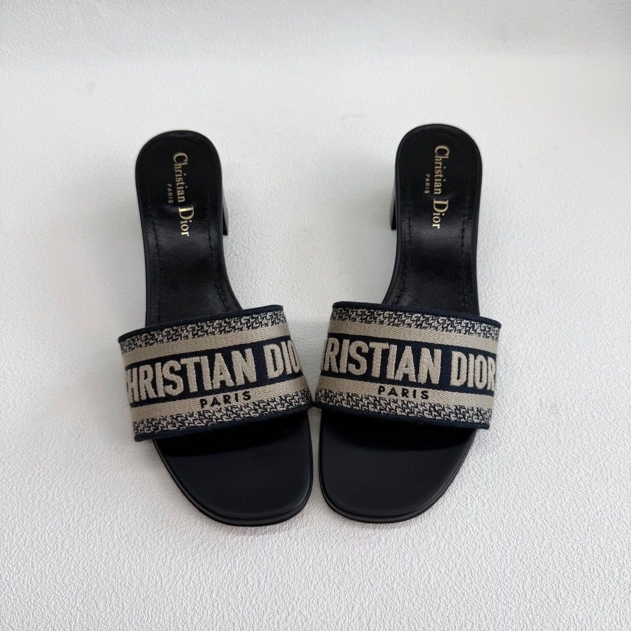 Dior Dior Retro Embroidered Blue Sandals us_8-5 Women Size US 8.5 / IT 38.5 - 9 Thumbnail