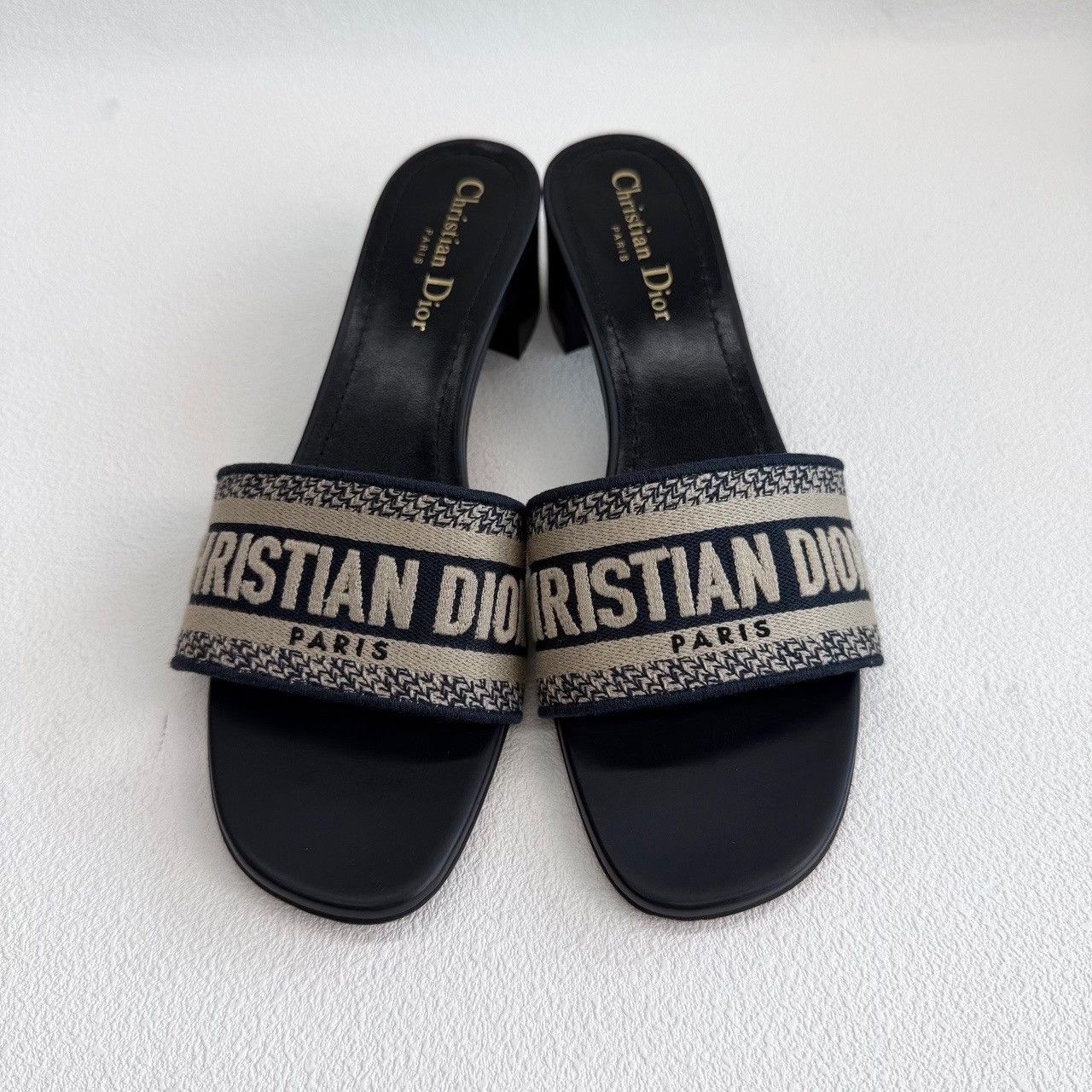 Dior Dior Retro Embroidered Blue Sandals us_8-5 Women Size US 8.5 / IT 38.5 - 2 Thumbnail