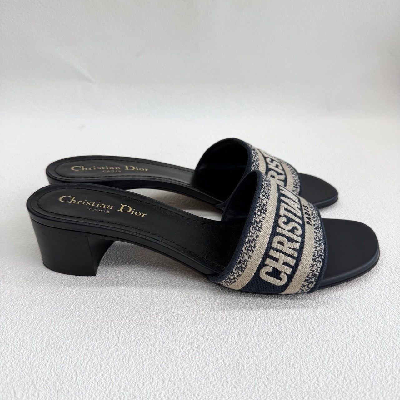Dior Dior Retro Embroidered Blue Sandals us_8-5 Women Size US 8.5 / IT 38.5 - 4 Thumbnail