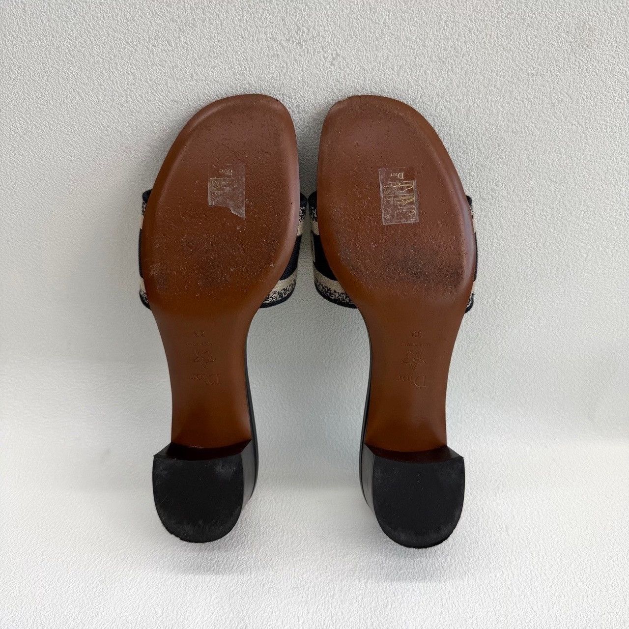 Dior Dior Retro Embroidered Blue Sandals us_8-5 Women Size US 8.5 / IT 38.5 - 7 Thumbnail