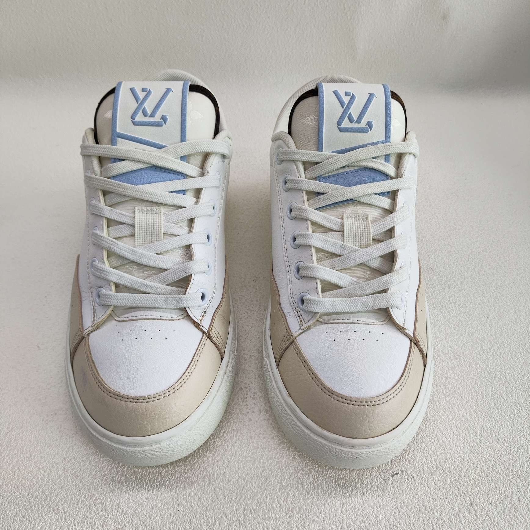 Louis Vuitton Louis Vuitton White Lowtop Sneakers us_6-5 Women Size US 6.5 / IT 36.5 - 2 Thumbnail