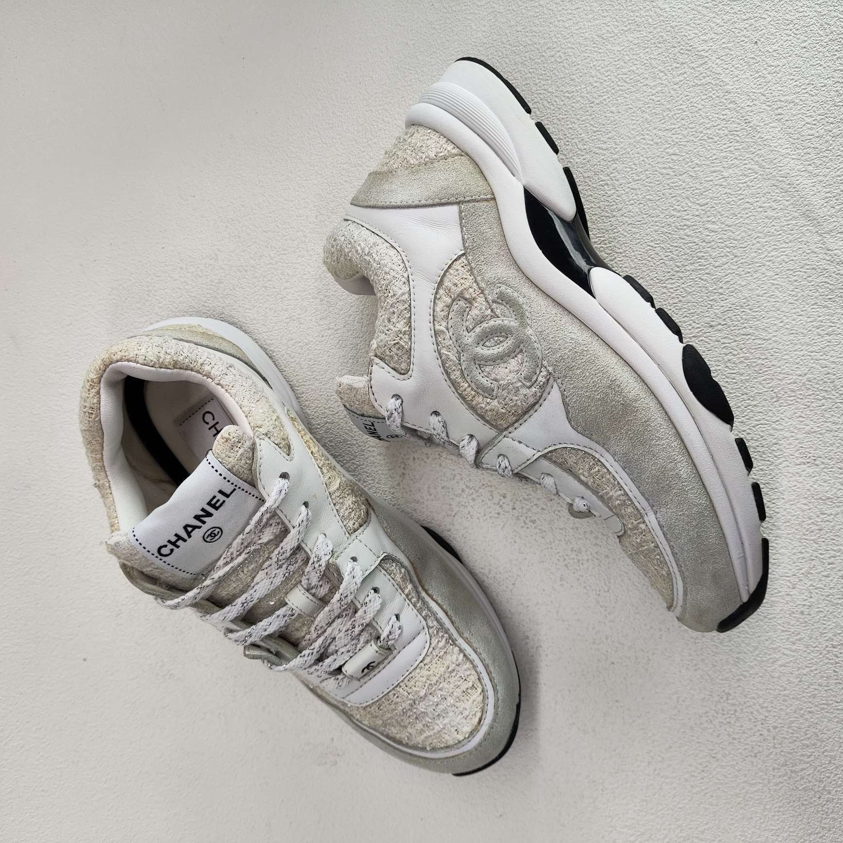Chanel Chanel Casual White Lowtop Sneakers us_6-5 Women Size US 6.5 / IT 36.5 - 8 Thumbnail