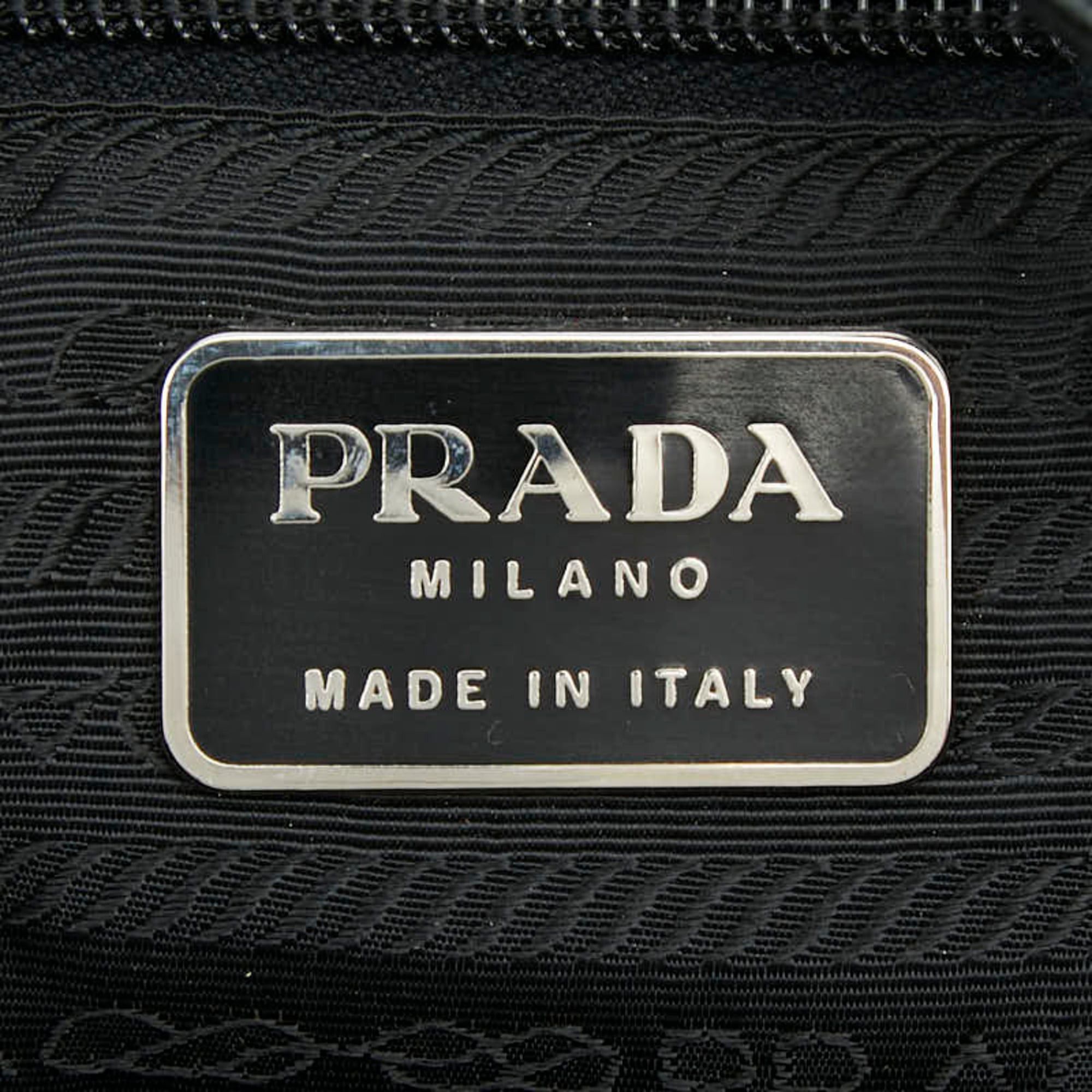 Prada Prada handbag tote bag black leather plastic women's PRADA Size ONE SIZE - 9 Thumbnail