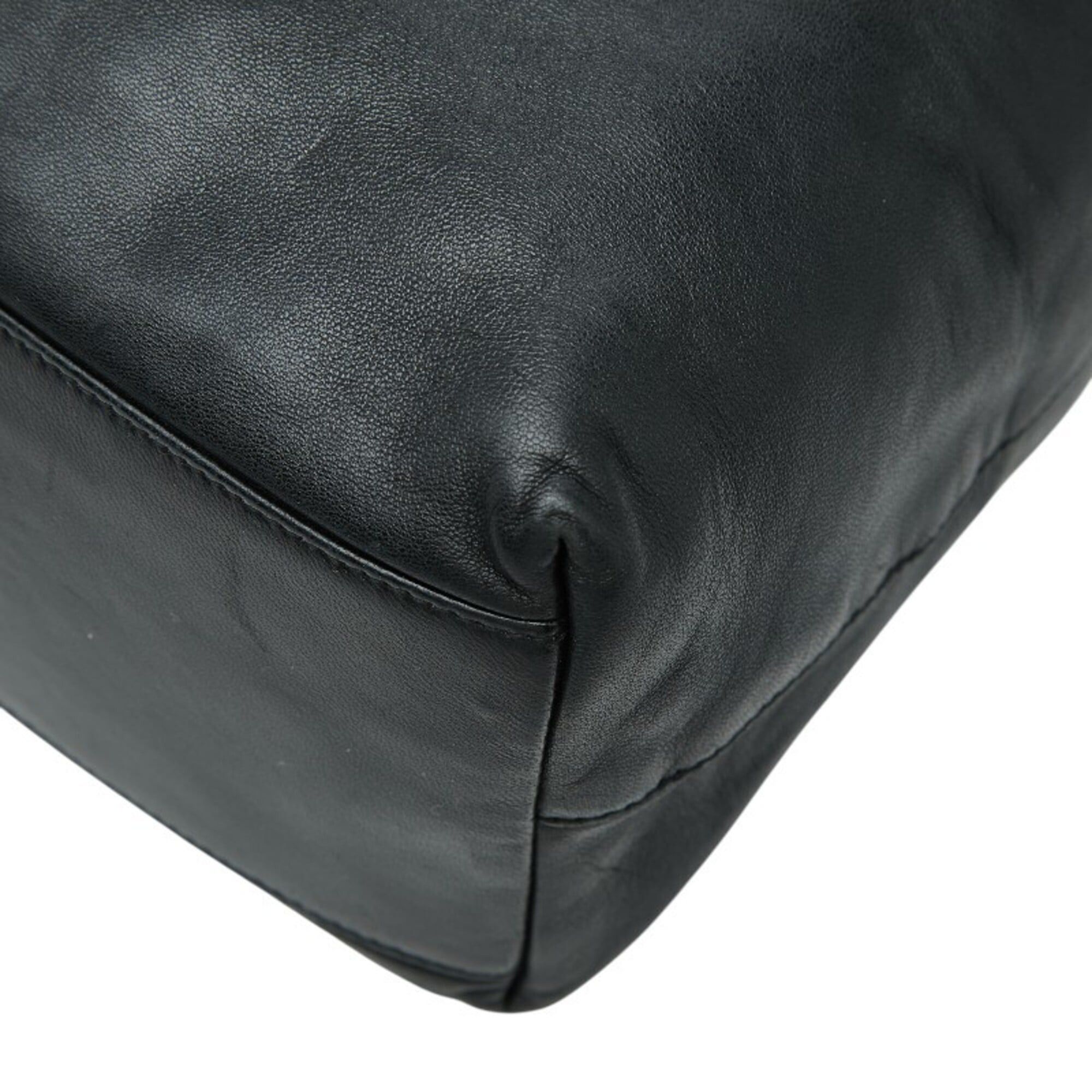 Prada Prada handbag tote bag black leather plastic women's PRADA Size ONE SIZE - 4 Thumbnail