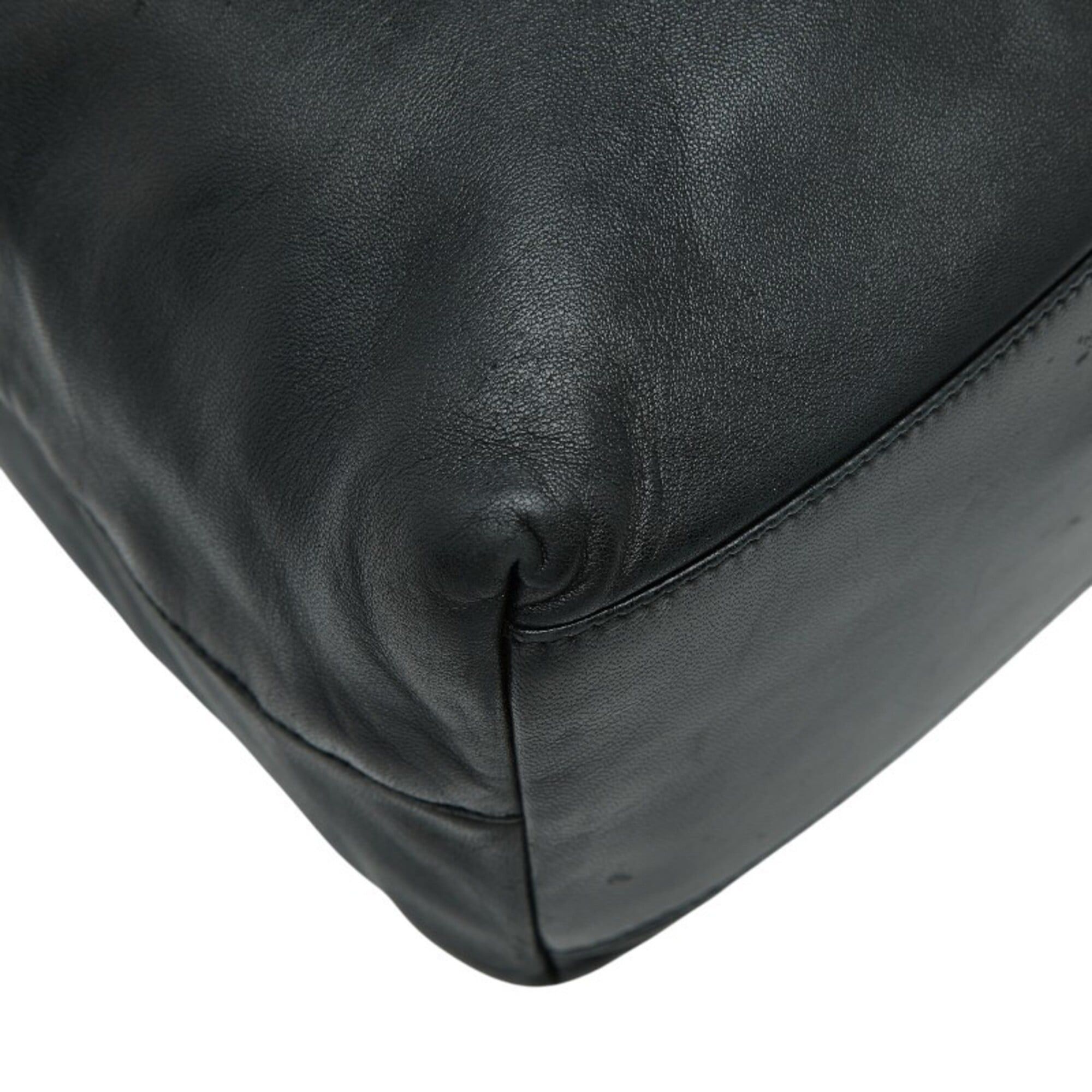 Prada Prada handbag tote bag black leather plastic women's PRADA Size ONE SIZE - 5 Thumbnail