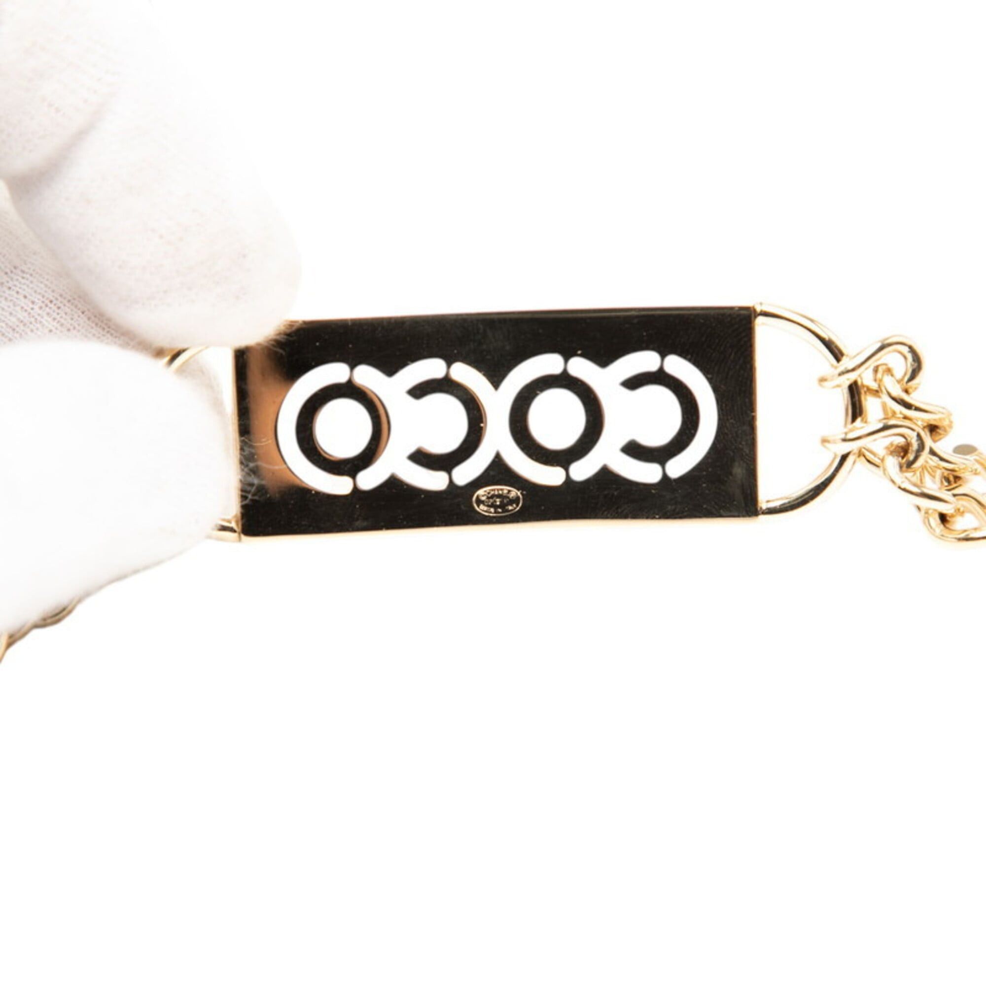 Chanel Chanel Coco Mark Chain Belt, Gold and Pink Plated Rhinestones, Women's CHANEL Size ONE SIZE - 3 Thumbnail