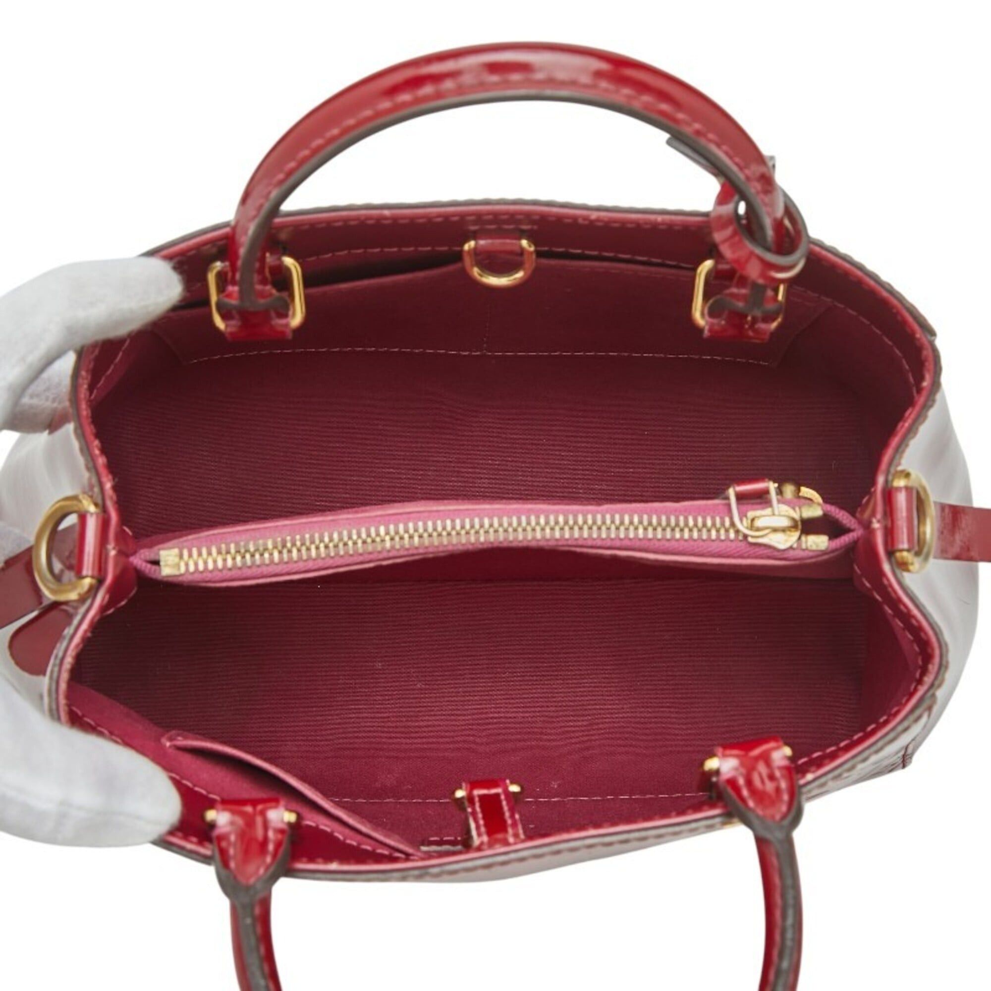 Louis Vuitton Louis Vuitton Monogram Vernis Montaigne BB Handbag Shoulder Bag 2WAY M50172 Rose Indien Red Patent Leather Women's LOUIS VUITTON Size ONE SIZE - 9 Thumbnail