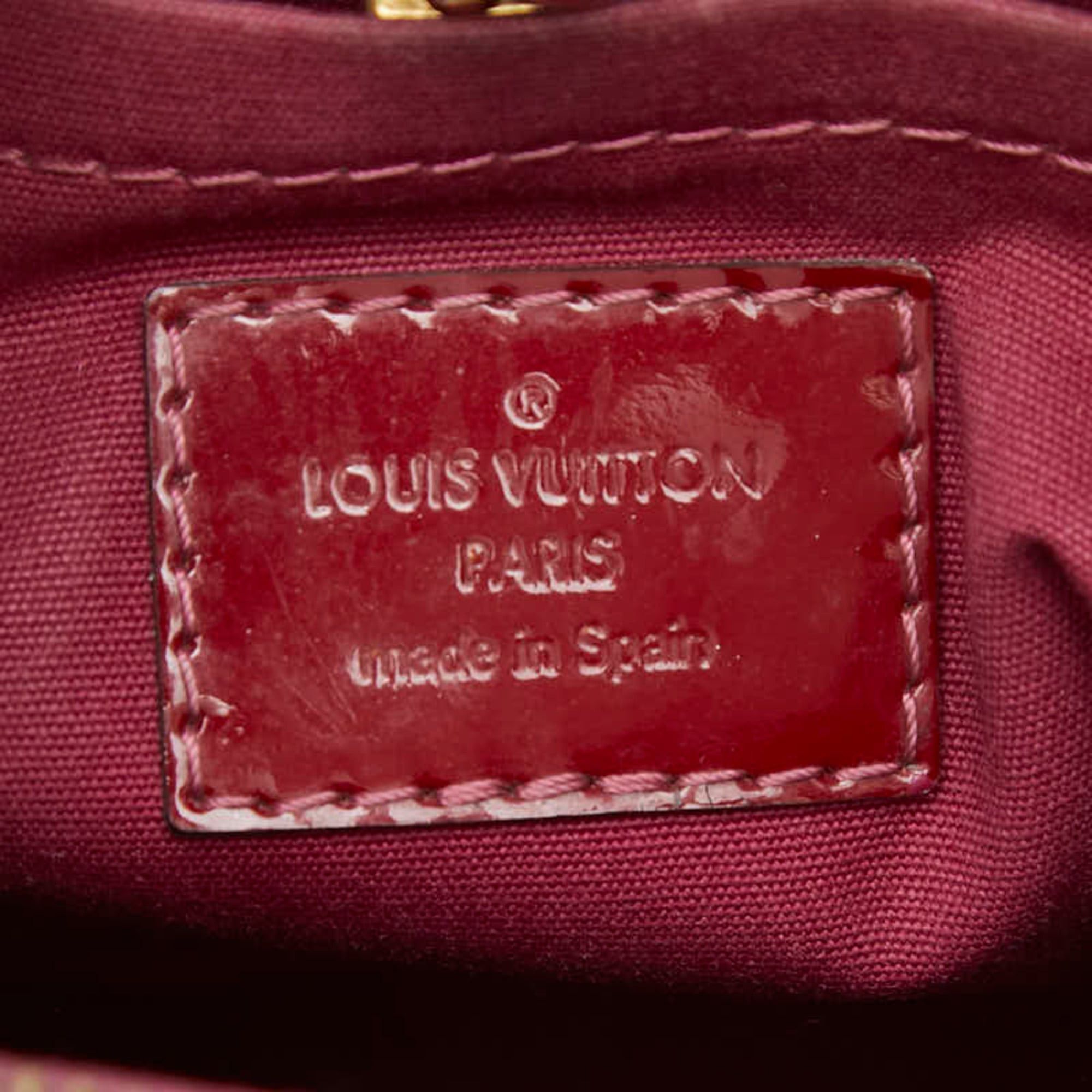Louis Vuitton Louis Vuitton Monogram Vernis Montaigne BB Handbag Shoulder Bag 2WAY M50172 Rose Indien Red Patent Leather Women's LOUIS VUITTON Size ONE SIZE - 11 Thumbnail