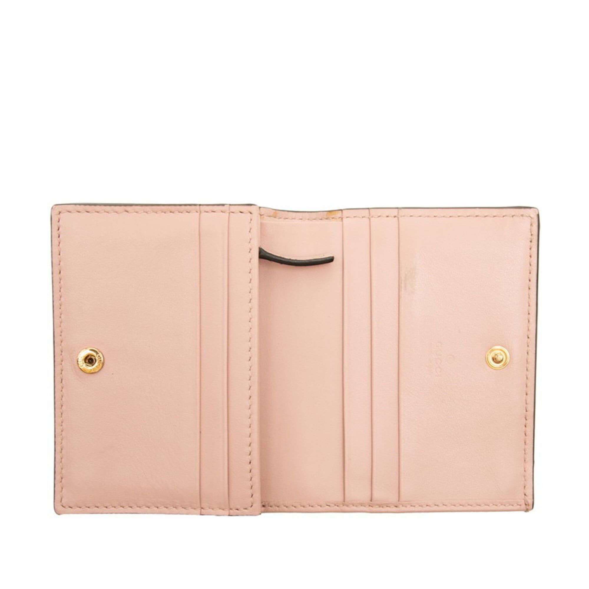 Gucci Gucci GG Matelassé Logo Quilted Bi-fold Wallet 723786 Pink Leather Women's GUCCI Size ONE SIZE - 4 Thumbnail