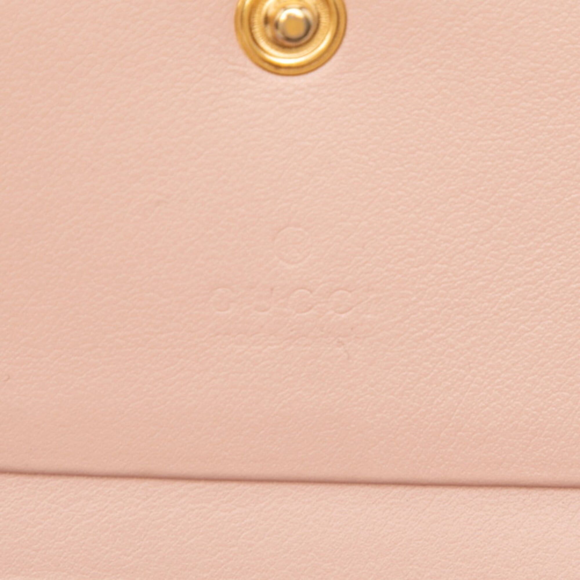 Gucci Gucci GG Matelassé Logo Quilted Bi-fold Wallet 723786 Pink Leather Women's GUCCI Size ONE SIZE - 6 Thumbnail