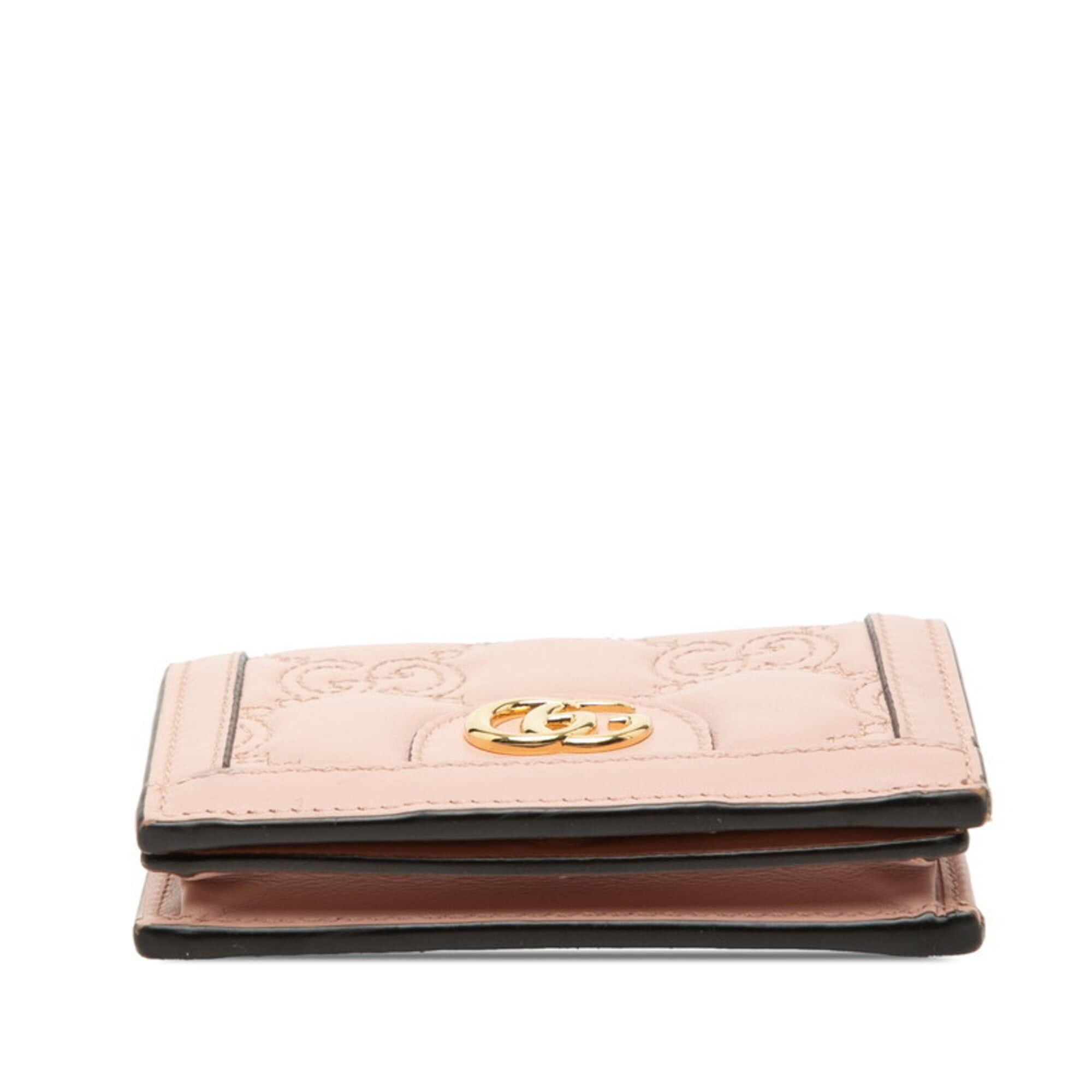 Gucci Gucci GG Matelassé Logo Quilted Bi-fold Wallet 723786 Pink Leather Women's GUCCI Size ONE SIZE - 3 Thumbnail
