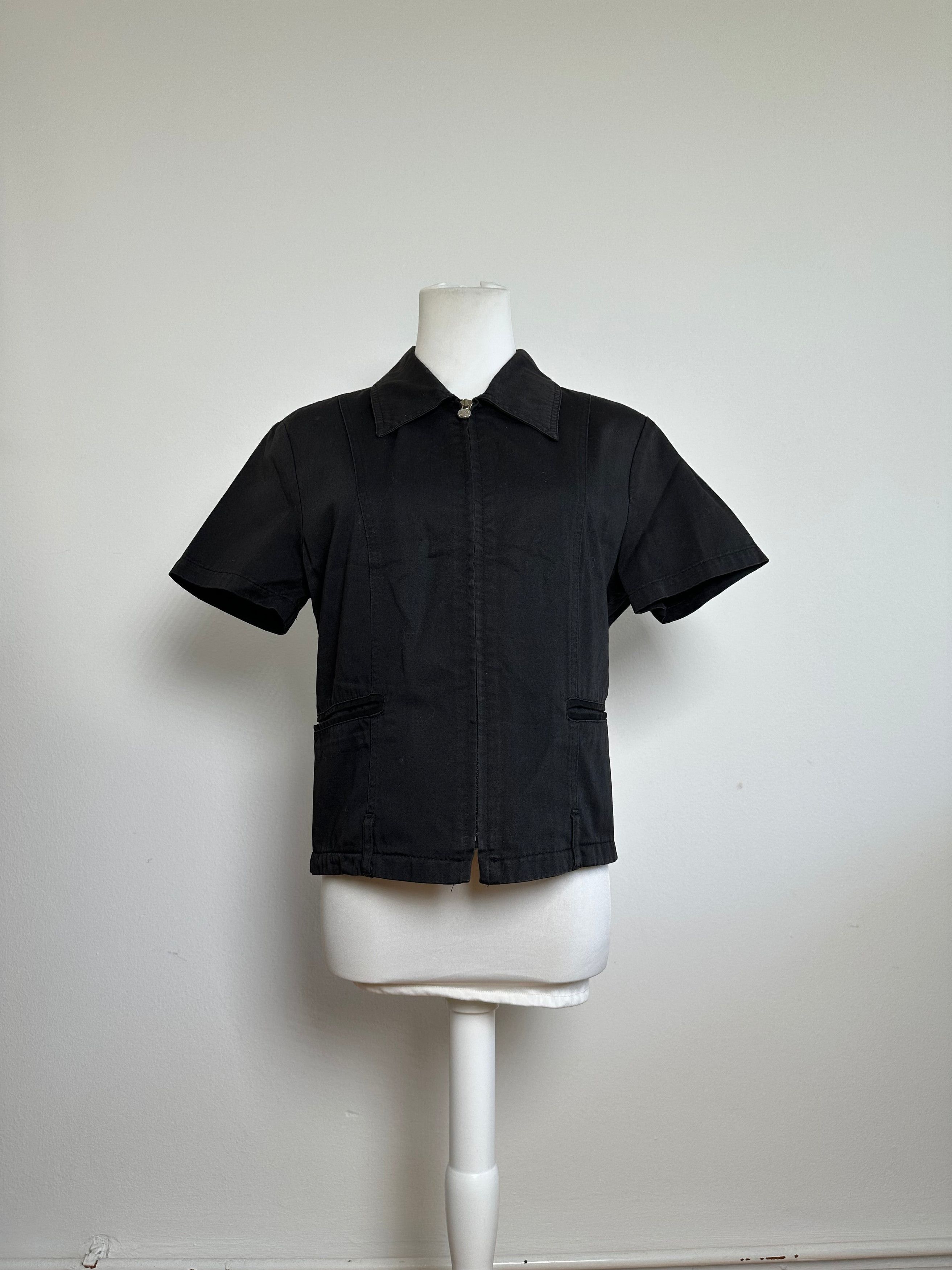 Fendi Vintage Roma Zipper Shirt / Mini Jacket Black Size M / US 6-8 / IT 42-44 - 14 Thumbnail