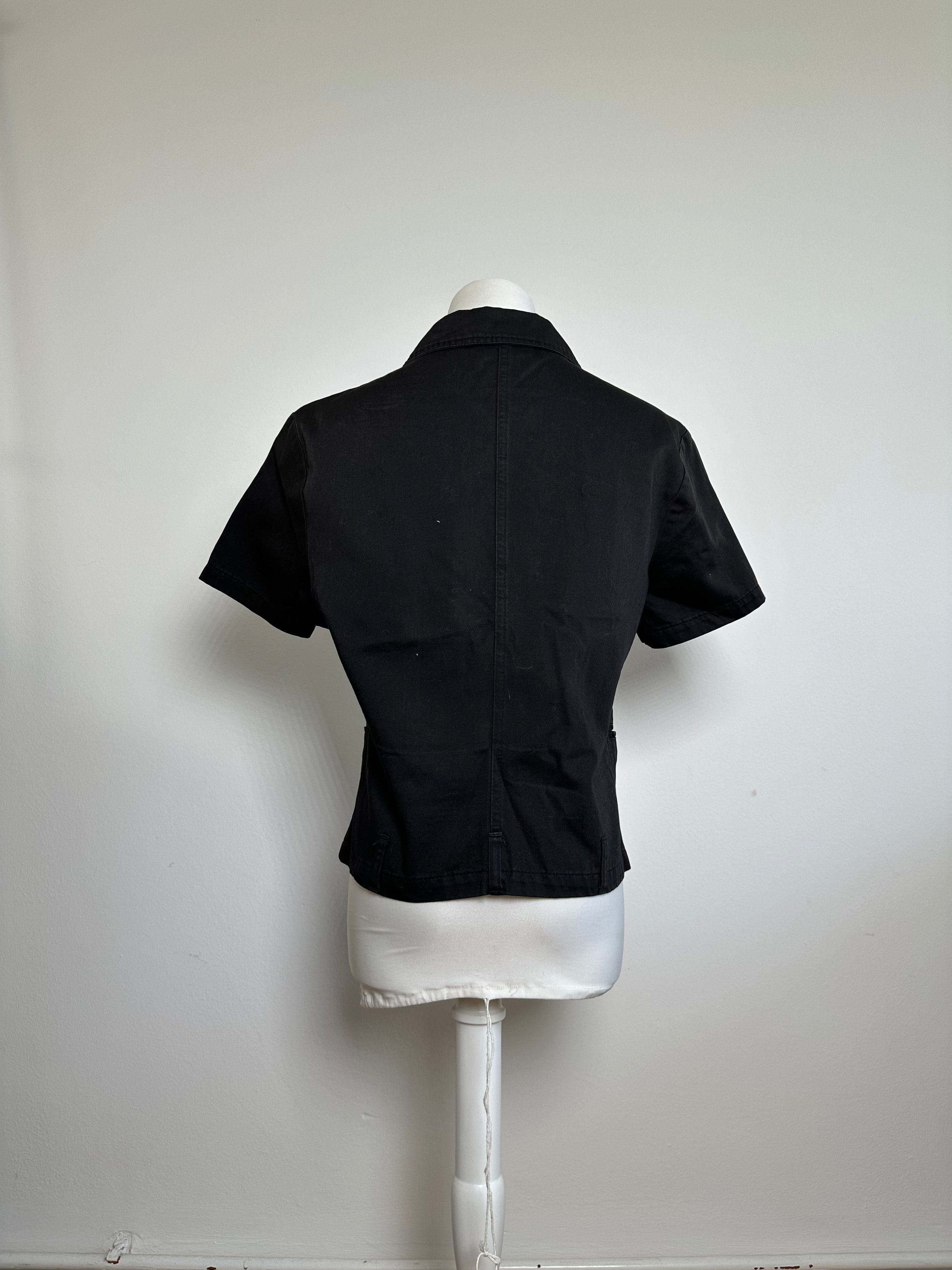Fendi Vintage Roma Zipper Shirt / Mini Jacket Black Size M / US 6-8 / IT 42-44 - 3 Thumbnail