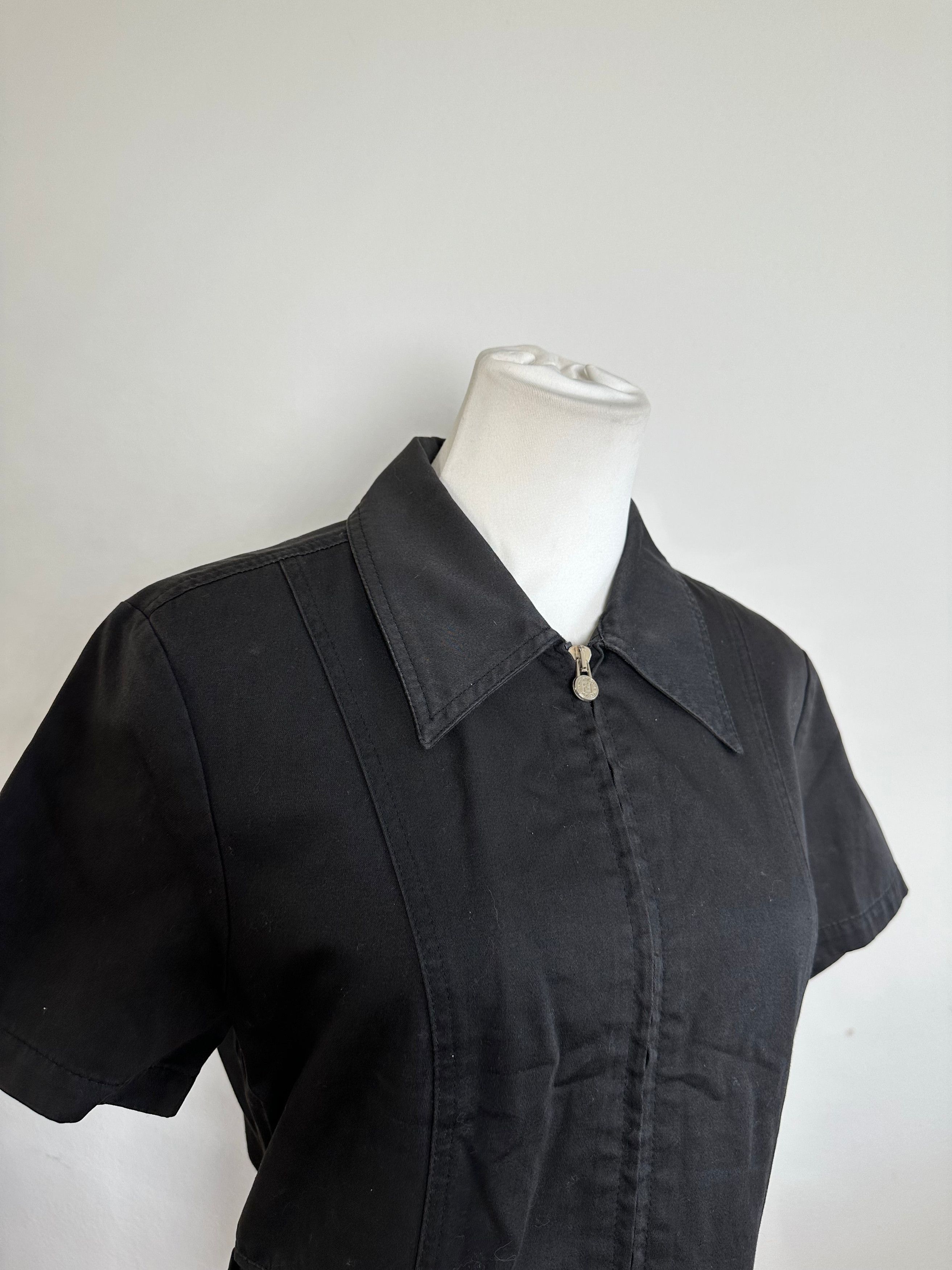 Fendi Vintage Roma Zipper Shirt / Mini Jacket Black Size M / US 6-8 / IT 42-44 - 8 Thumbnail