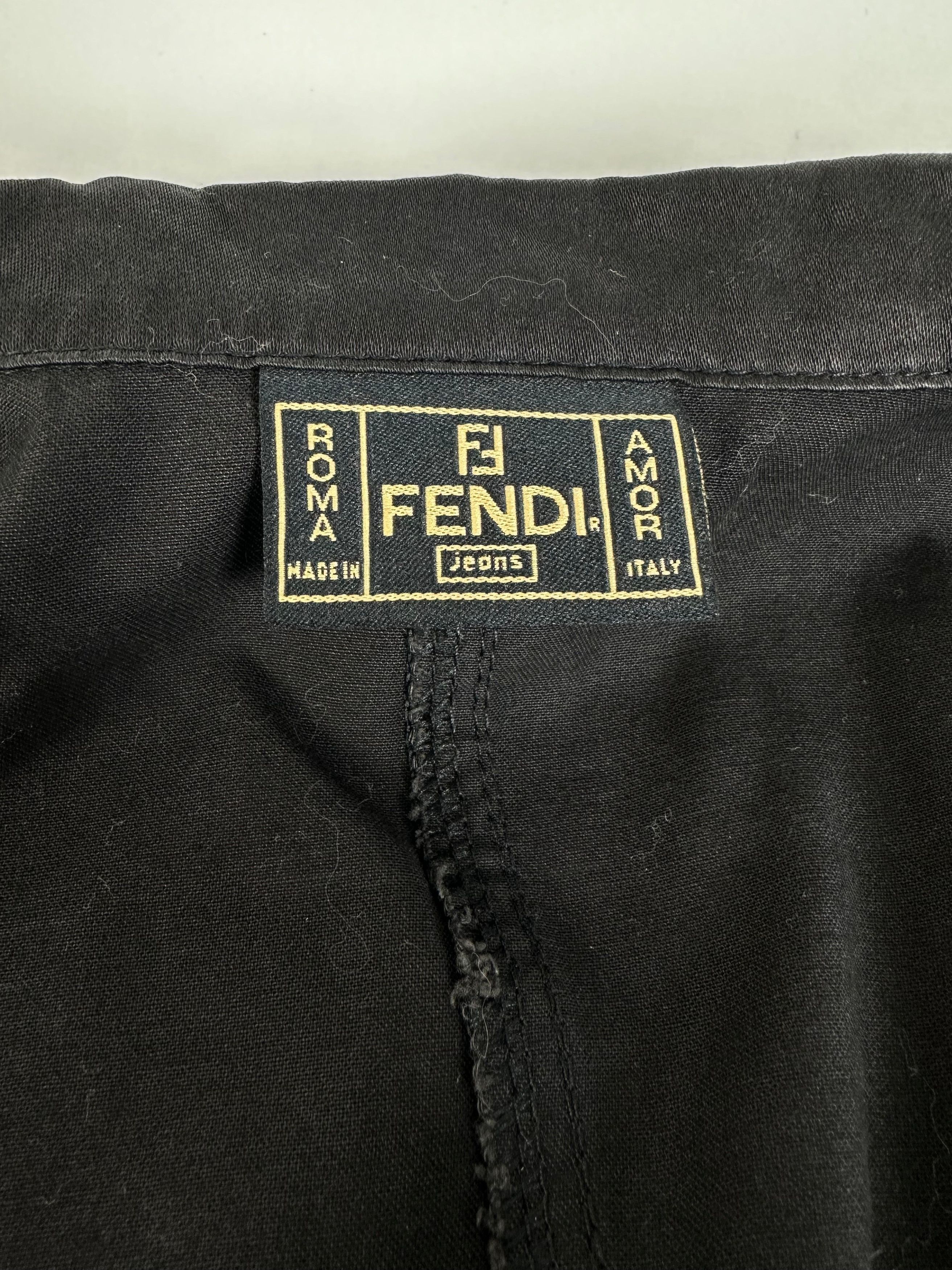 Fendi Vintage Roma Zipper Shirt / Mini Jacket Black Size M / US 6-8 / IT 42-44 - 12 Thumbnail