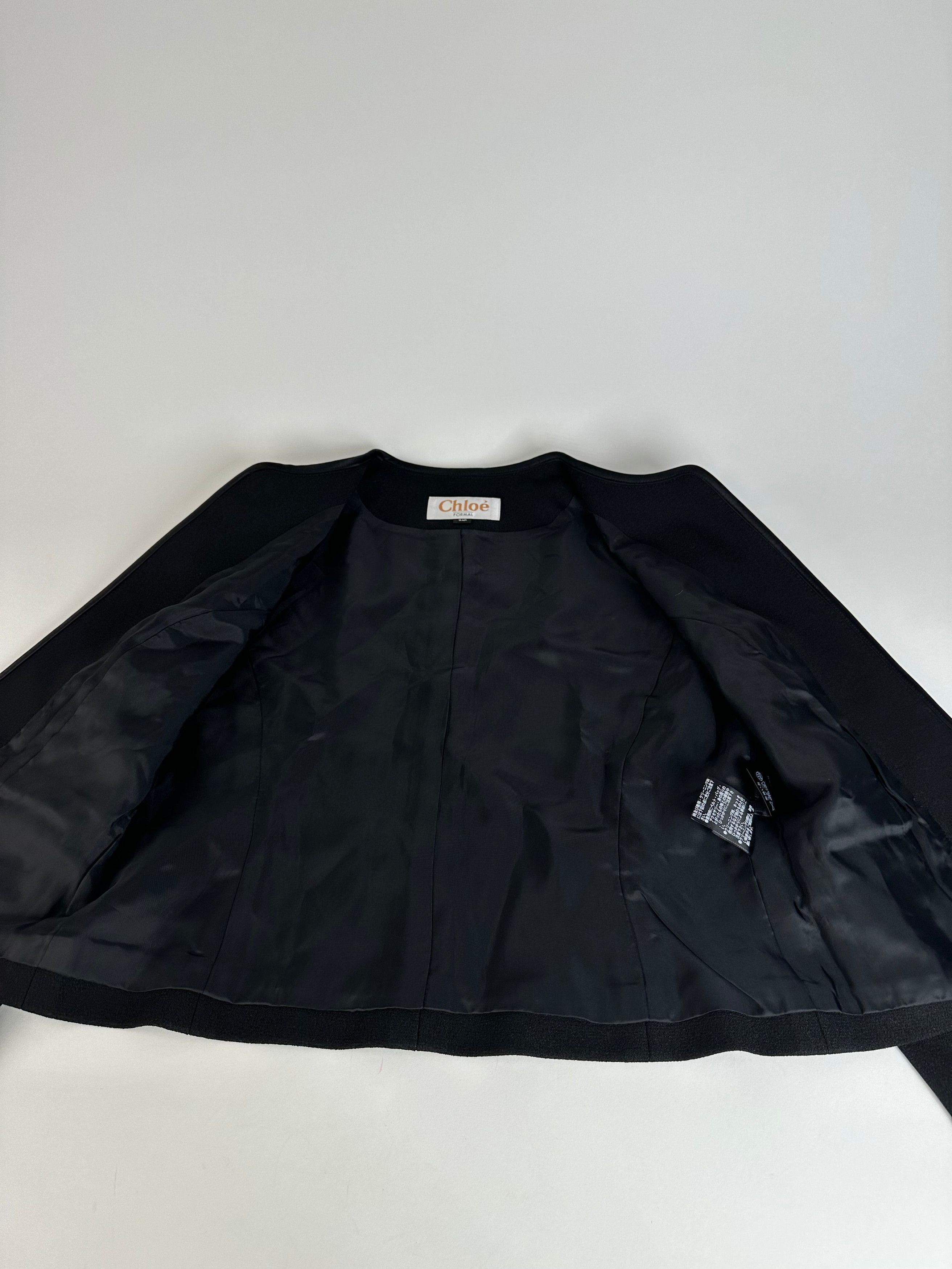 Chloe Vintage Givenchy Wool Blazer Short Coat Black M Size S / US 4 / IT 40 - 8 Thumbnail