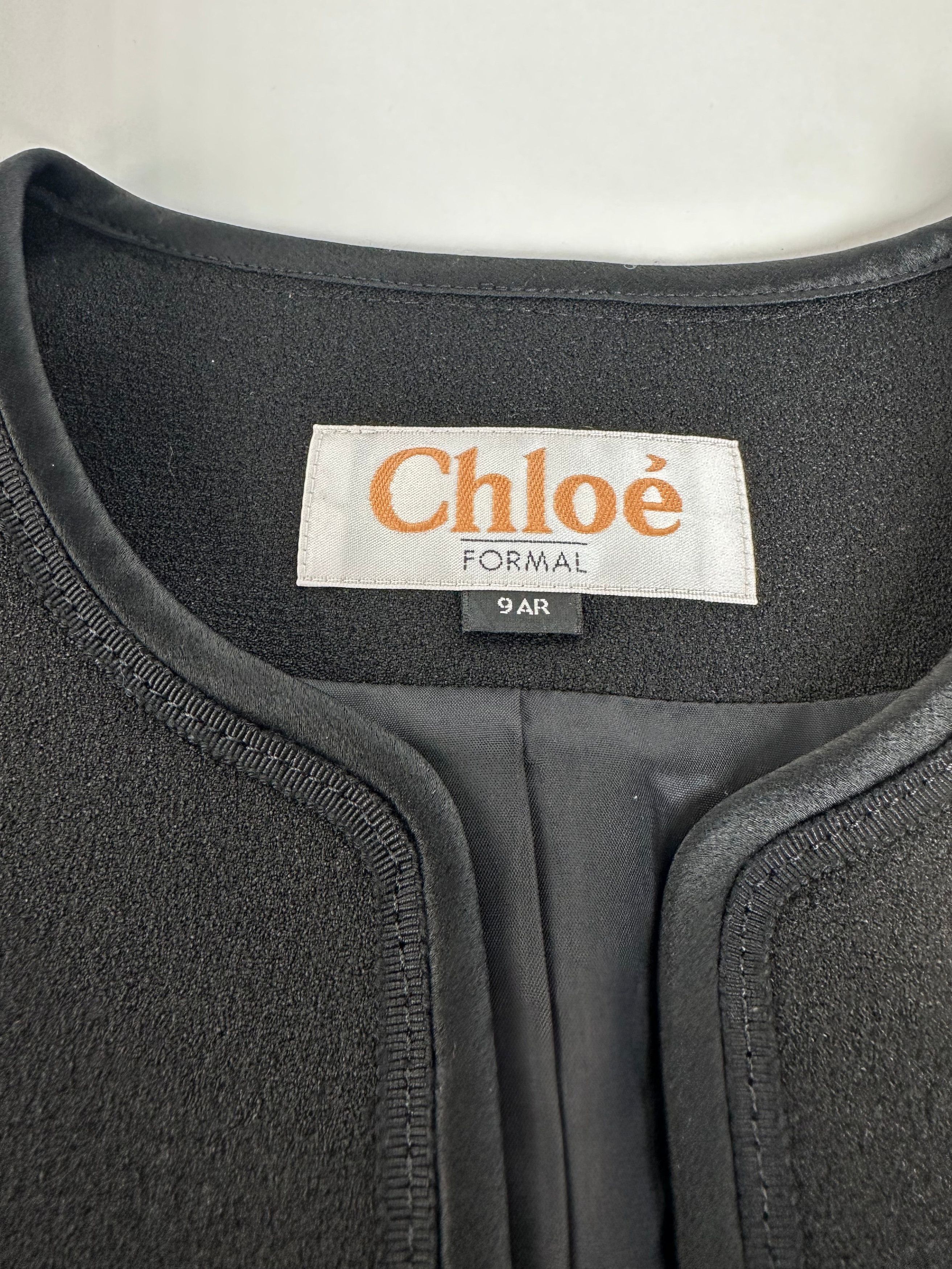 Chloe Vintage Givenchy Wool Blazer Short Coat Black M Size S / US 4 / IT 40 - 7 Thumbnail