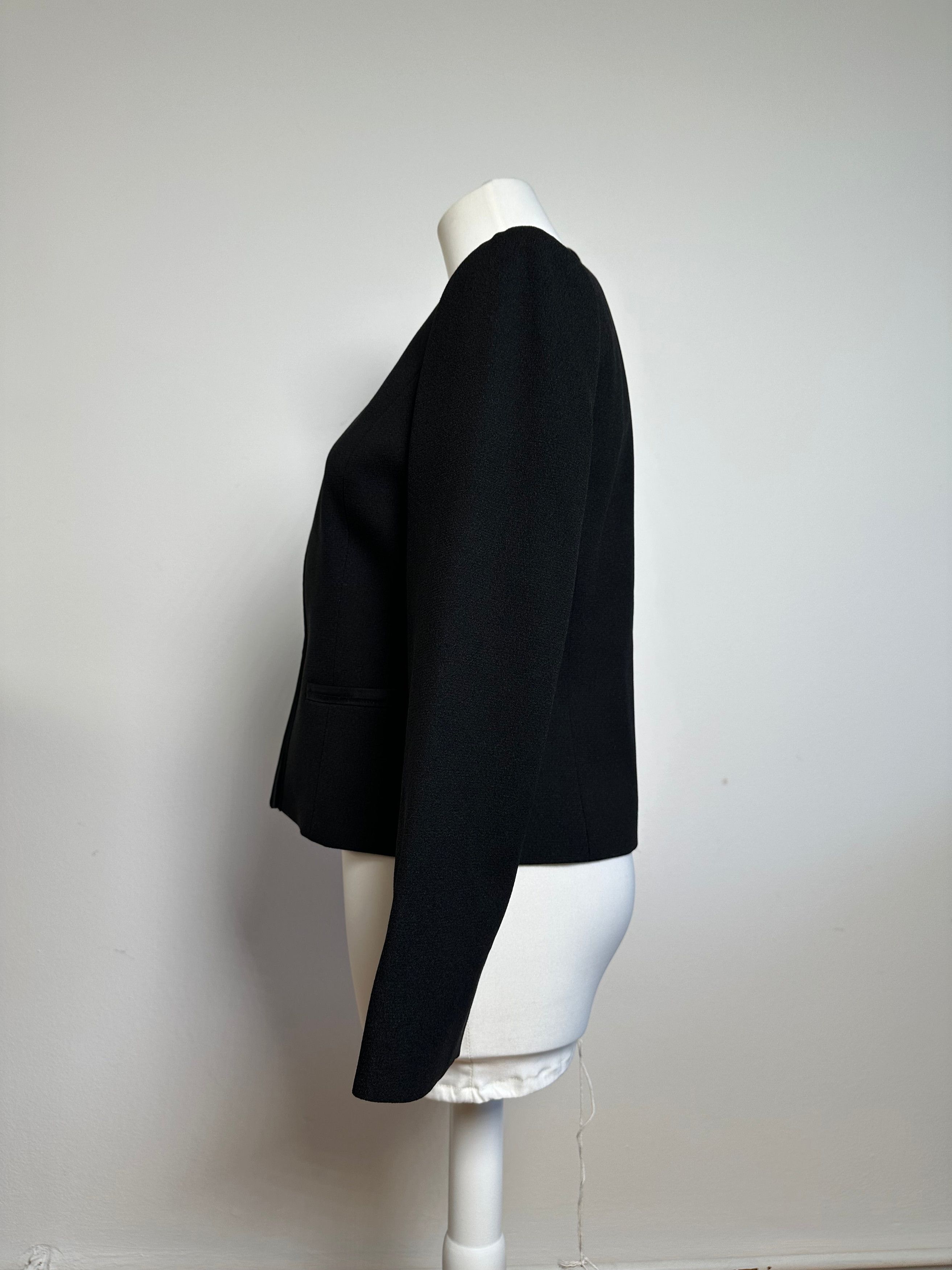 Chloe Vintage Givenchy Wool Blazer Short Coat Black M Size S / US 4 / IT 40 - 2 Thumbnail