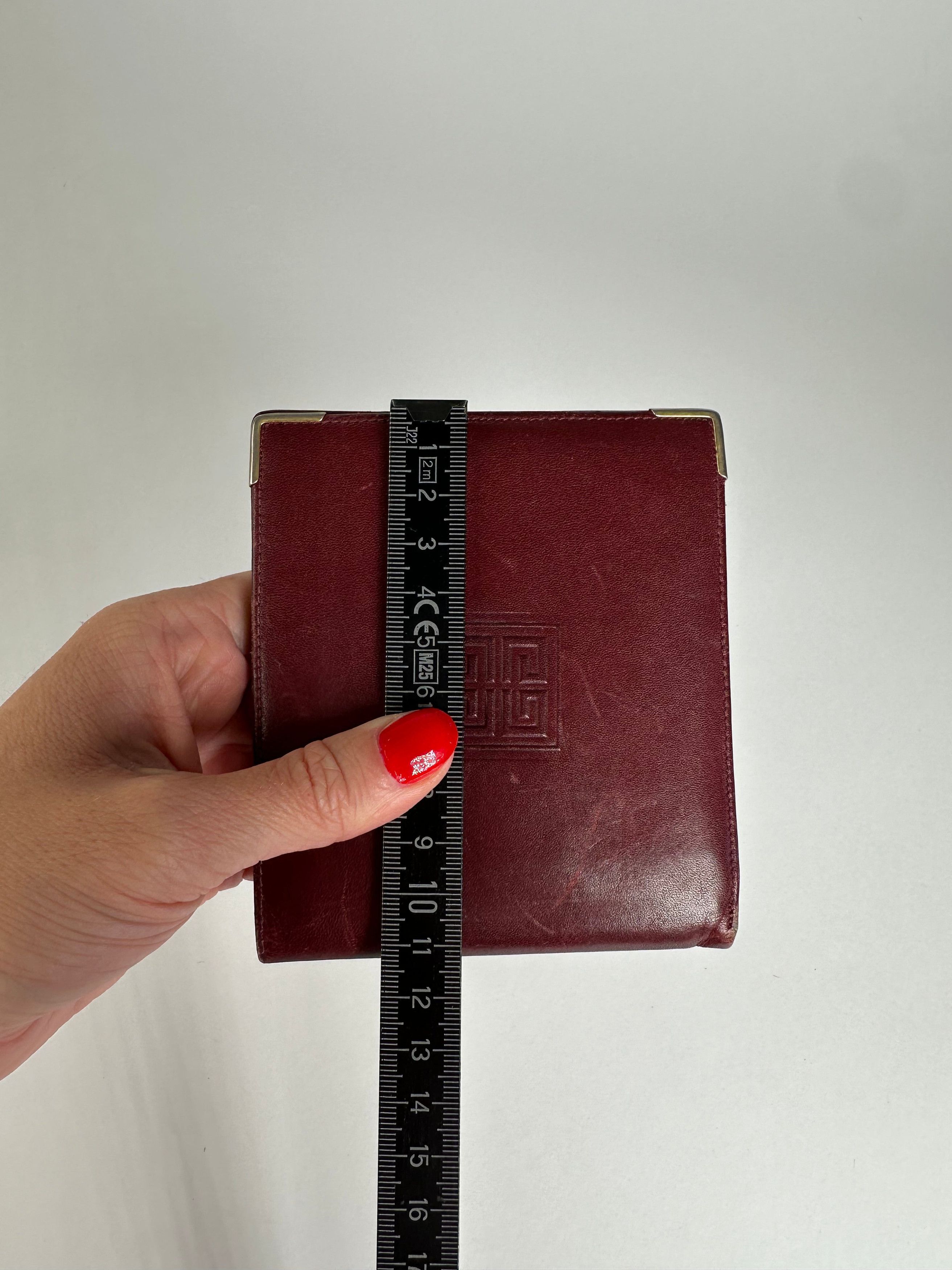 Givenchy Vintage Flapable Leather Wallet Burgundy Size ONE SIZE - 9 Thumbnail