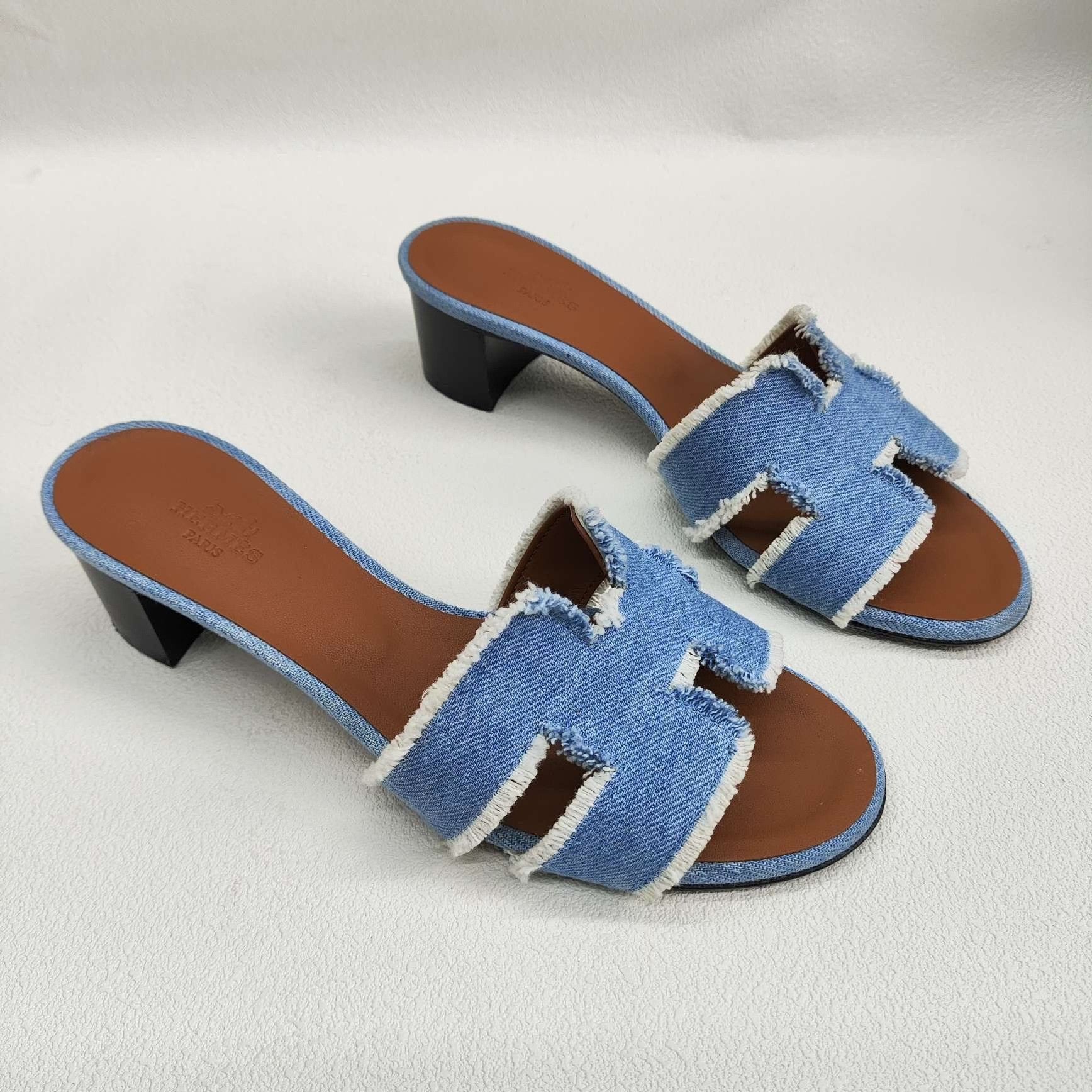 Hermes Hermes Blue Sandals us_6-5 Women Size US 6.5 / IT 36.5 - 3 Thumbnail