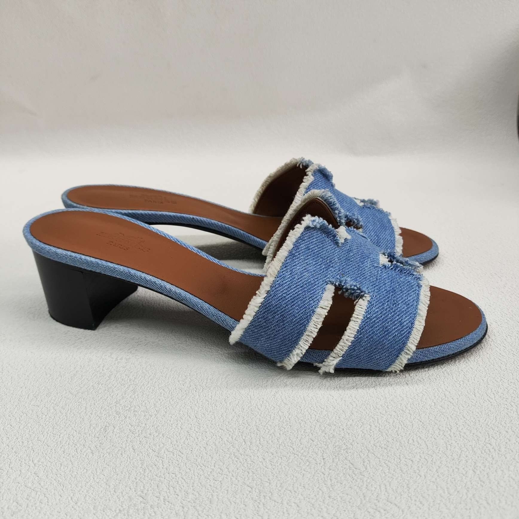 Hermes Hermes Blue Sandals us_6-5 Women Size US 6.5 / IT 36.5 - 4 Thumbnail