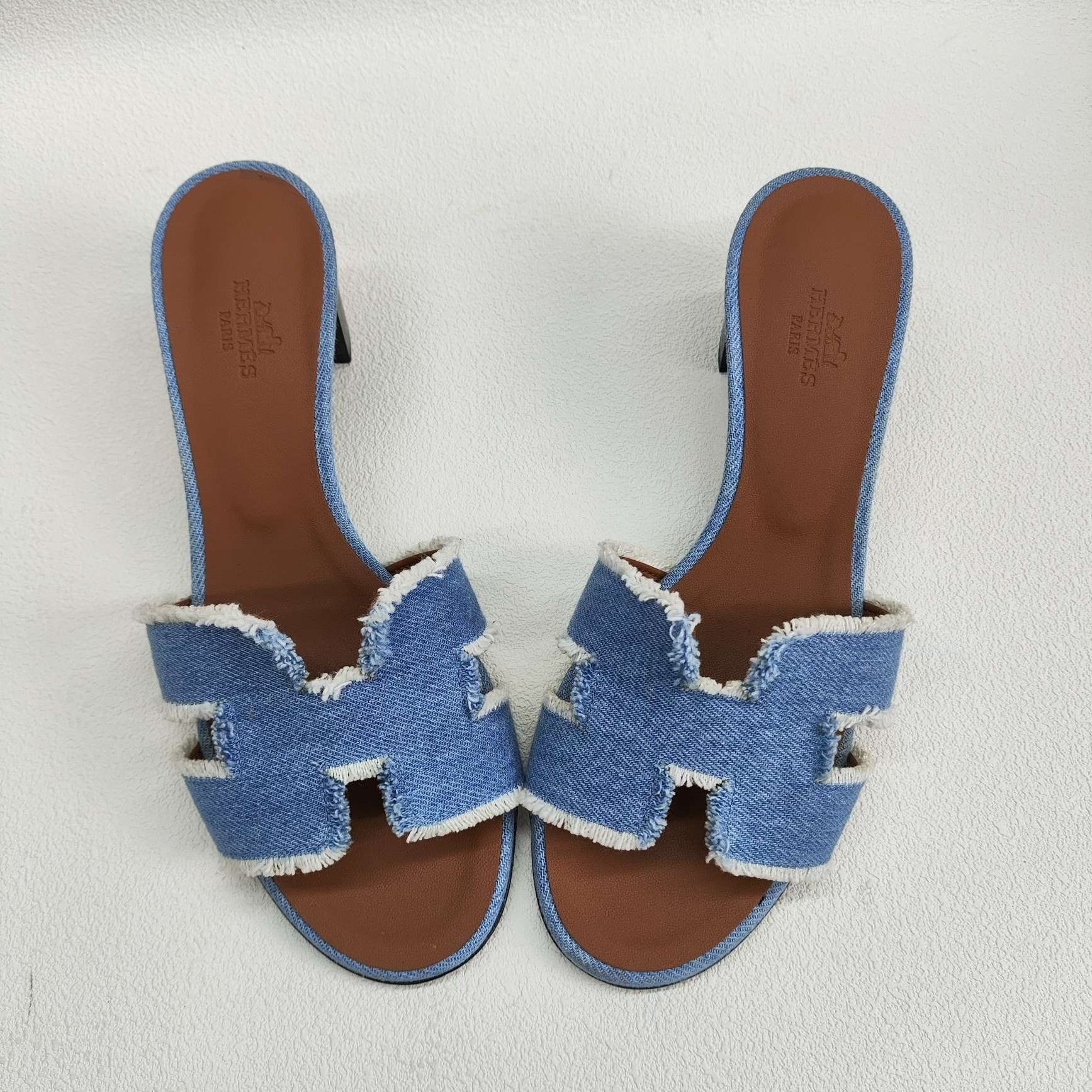 Hermes Hermes Blue Sandals us_6-5 Women Size US 6.5 / IT 36.5 - 9 Thumbnail