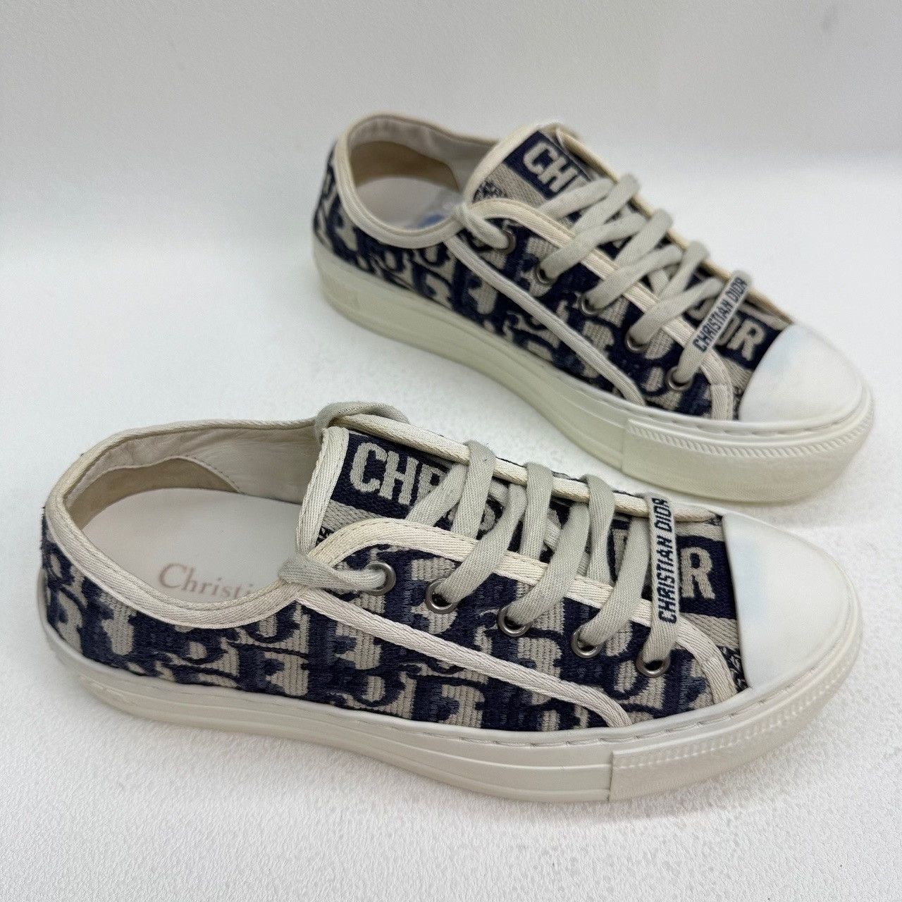 Dior Dior Blue Lowtop Sneakers us_5 Women Size US 5 / IT 35 - 2 Thumbnail