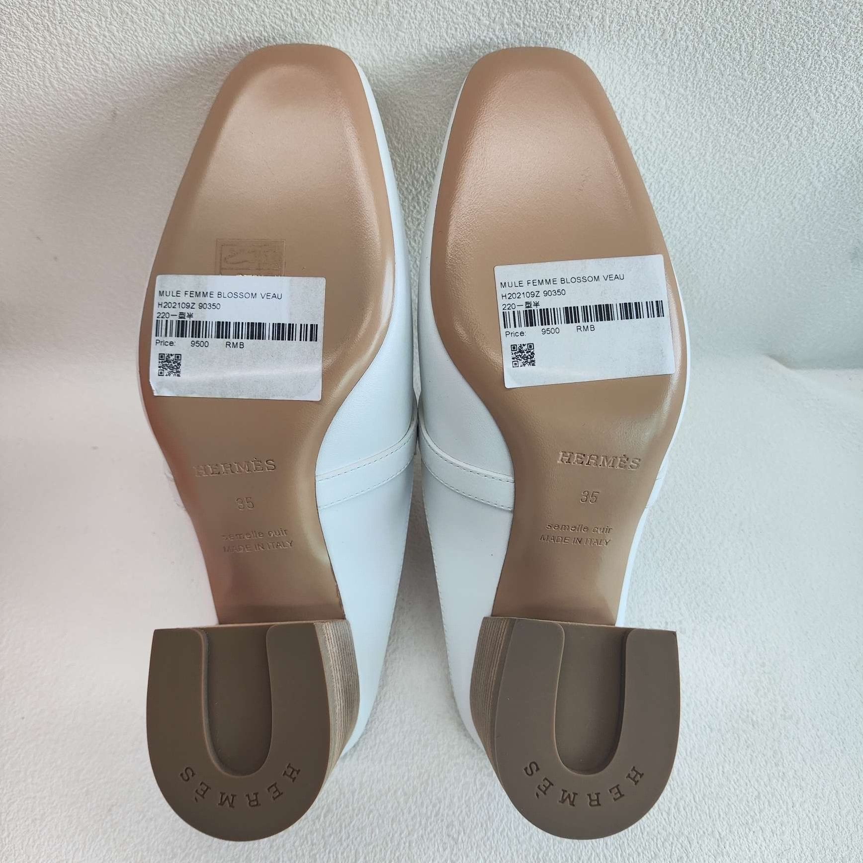 Hermes Hermes White Sandals us_6 Women Size US 6 / IT 36 - 7 Thumbnail