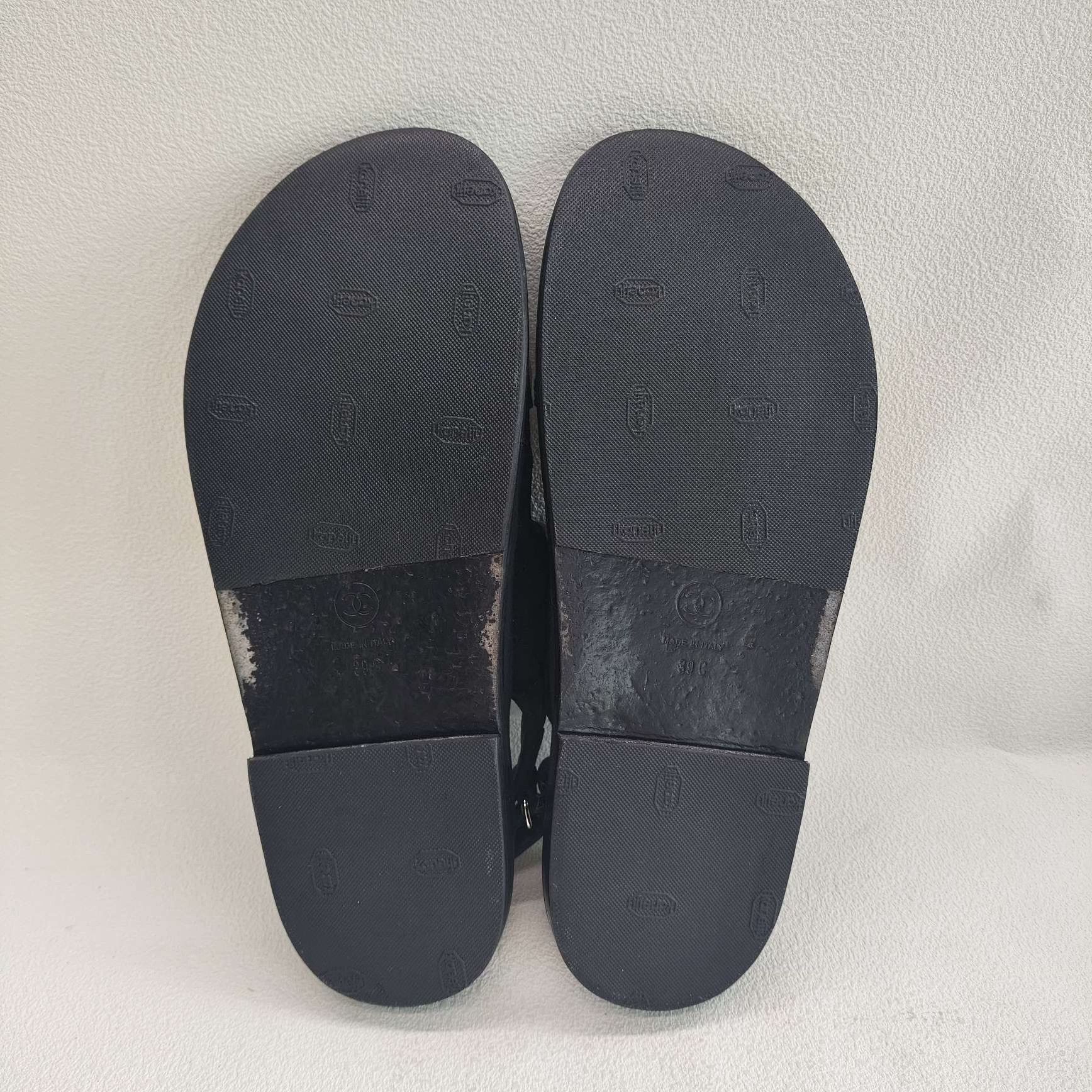 Chanel Chanel Canvas Black Sandals us_8-5 Women Size US 8.5 / IT 38.5 - 7 Thumbnail