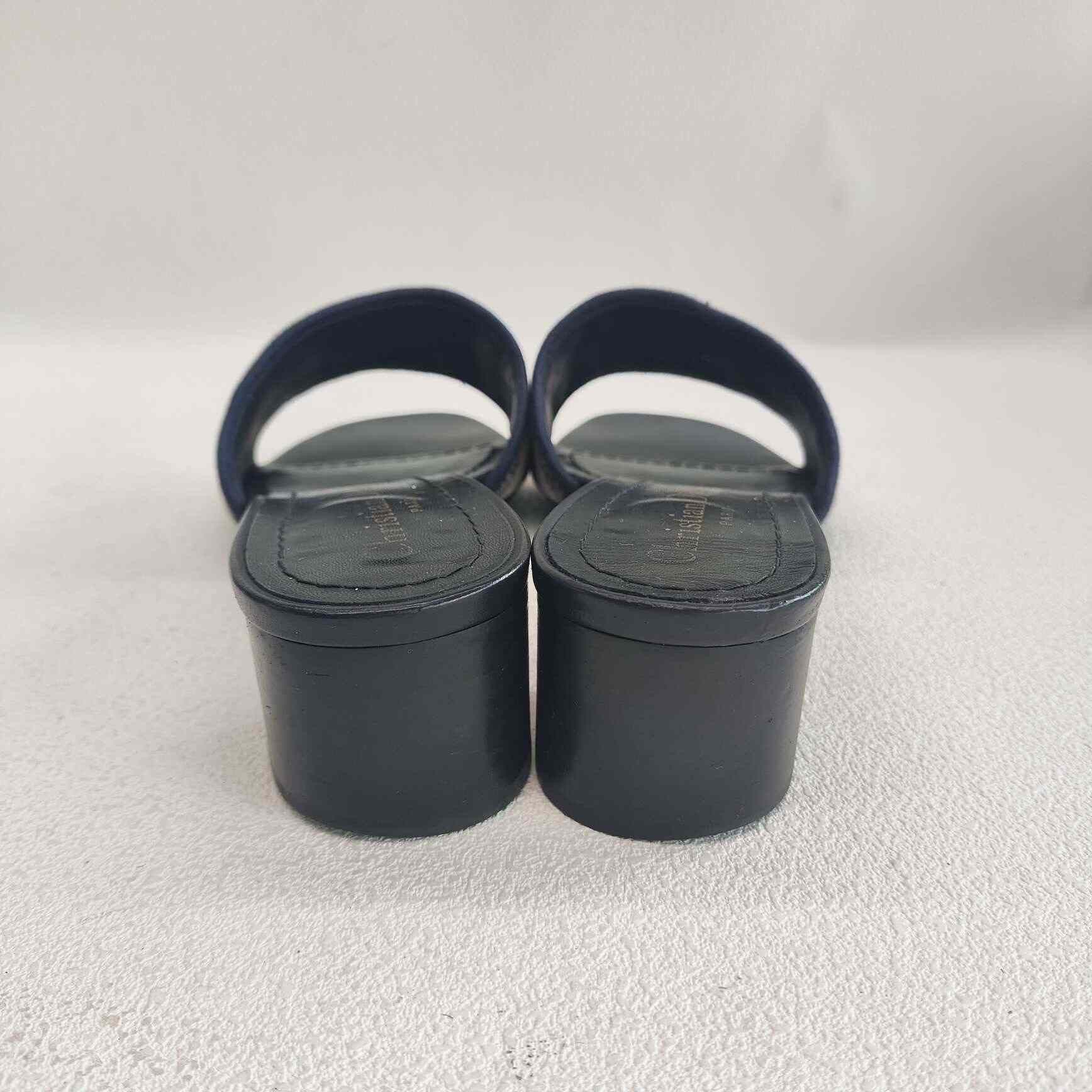 Dior Dior Retro Embroidered Blue Sandals us_6-5 Women Size US 6.5 / IT 36.5 - 5 Thumbnail