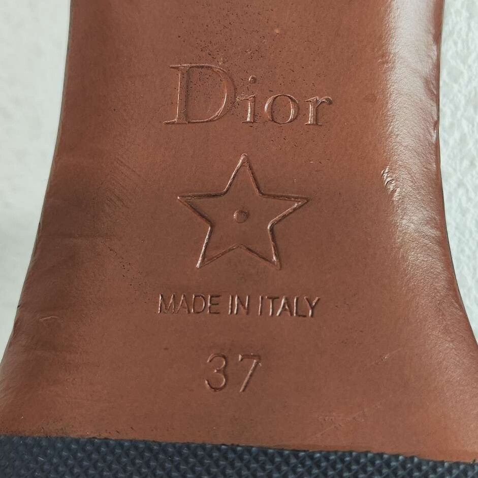 Dior Dior Retro Embroidered Blue Sandals us_6-5 Women Size US 6.5 / IT 36.5 - 6 Thumbnail