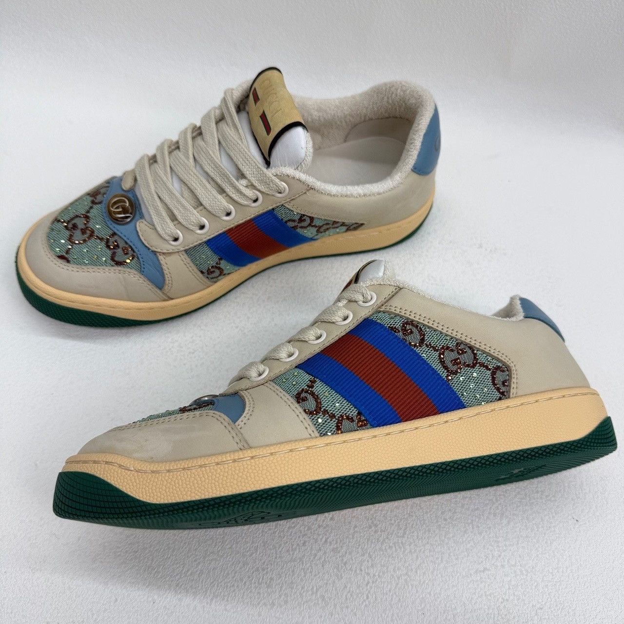 Gucci Gucci Clear Green Lowtop Sneakers us_5 Women Size US 5 / IT 35 - 8 Thumbnail