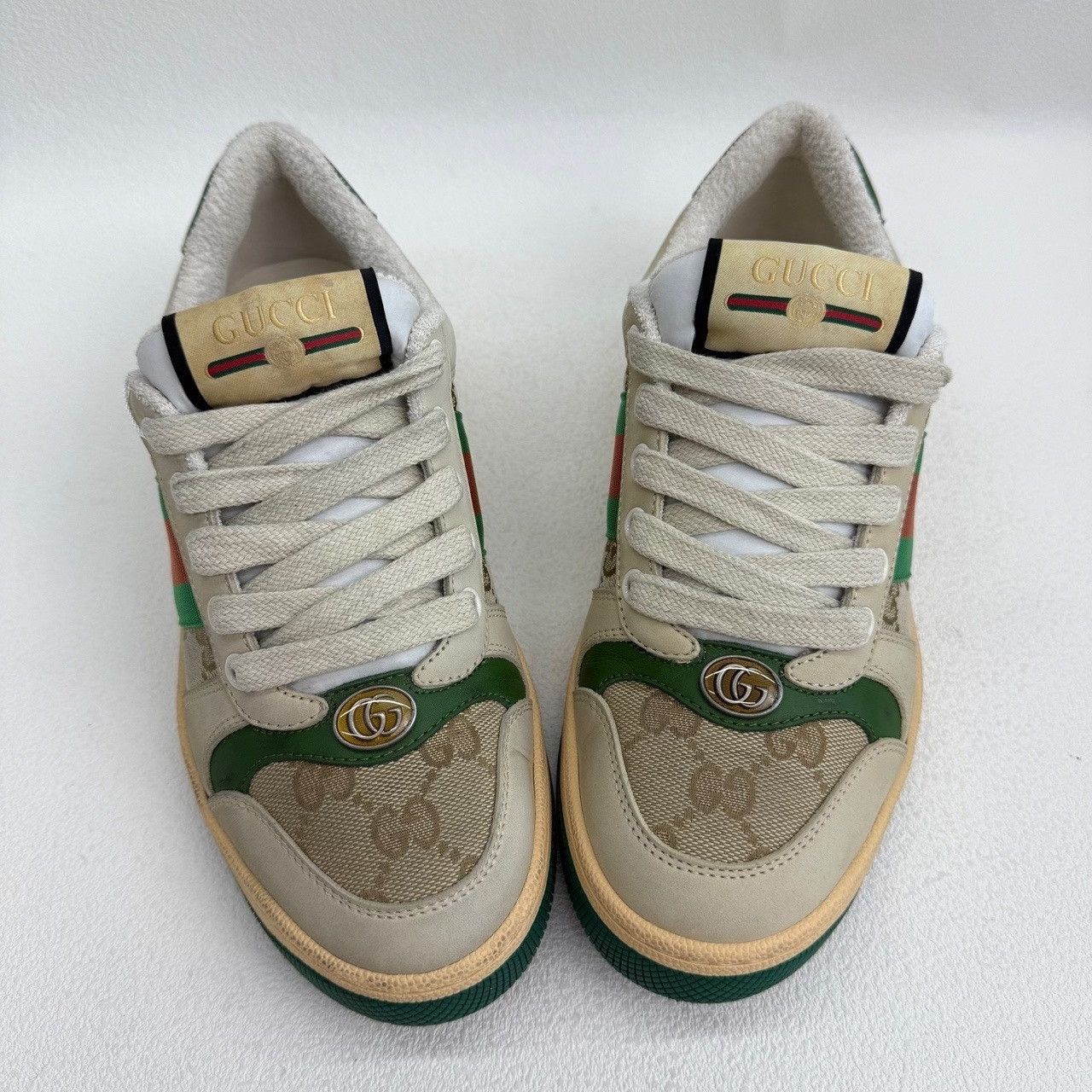 Gucci Gucci Distressed Green Lowtop Sneakers us_5 Women Size US 5 / IT 35 - 9 Thumbnail