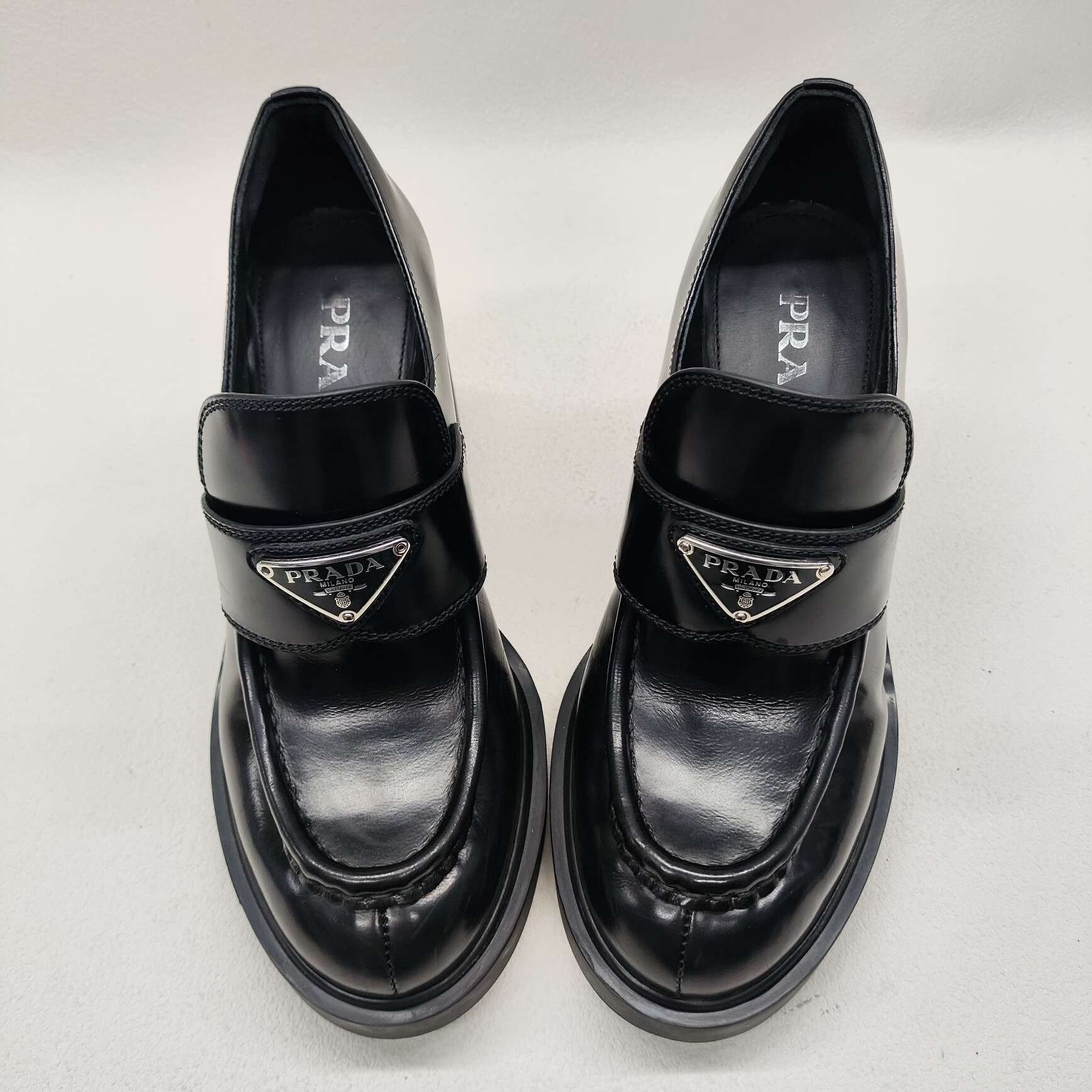 Prada Prada Leather Brown Lowtop Sneakers us_6-5 Women Size US 6.5 / IT 36.5 - 9 Thumbnail