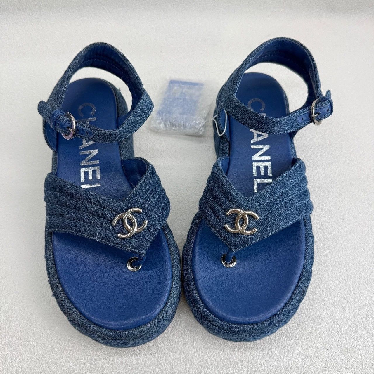 Chanel Chanel Blue Sandals us_6 Women Size US 6 / IT 36 - 9 Thumbnail