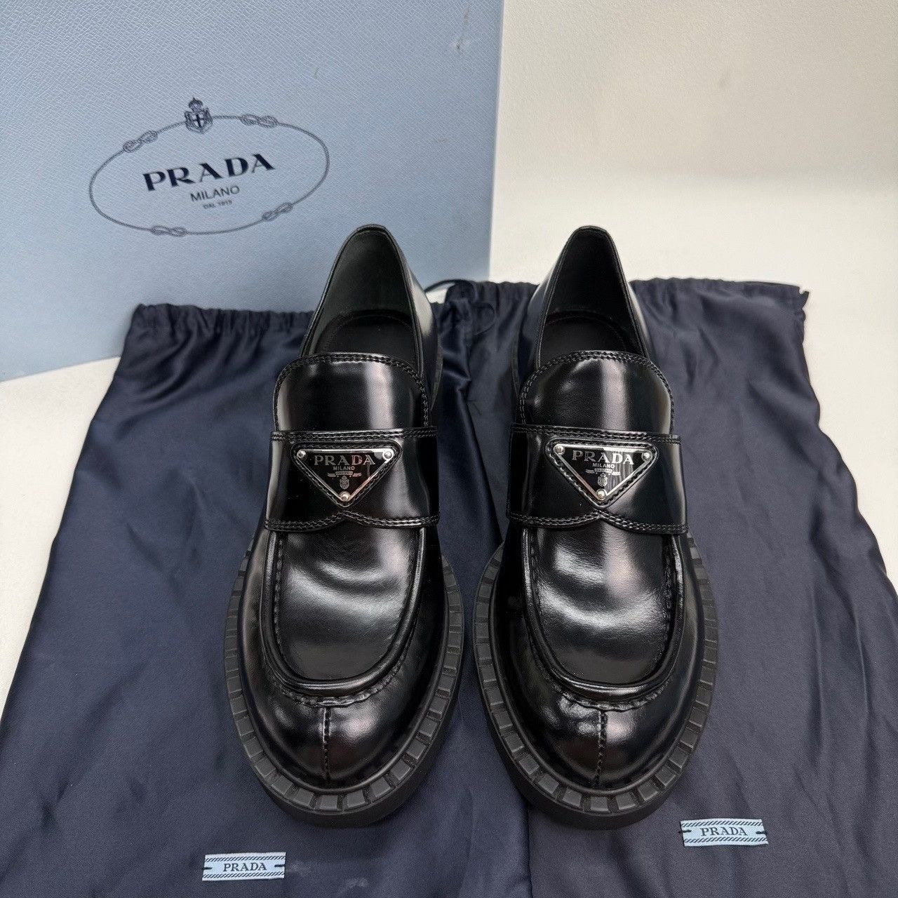 Prada Prada Retro Black Lowtop Sneakers us_5 Women Size US 5 / IT 35 - 3 Thumbnail