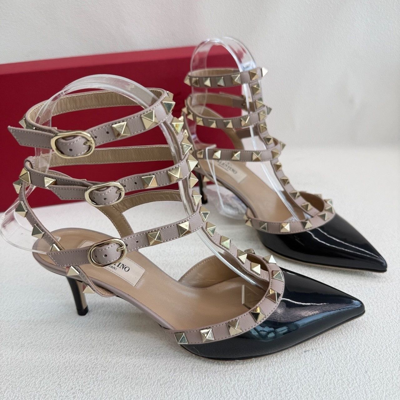 Valentino Valentino Leather Black Sandals us_5 Women Size US 5 / IT 35 - 4 Thumbnail